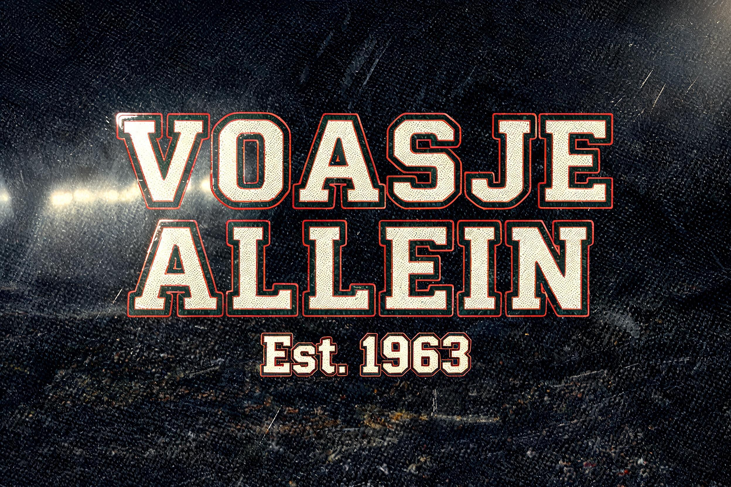 "VOASJE ALLEIN
Est. 1963" — Sports | AI Text Effect Generator