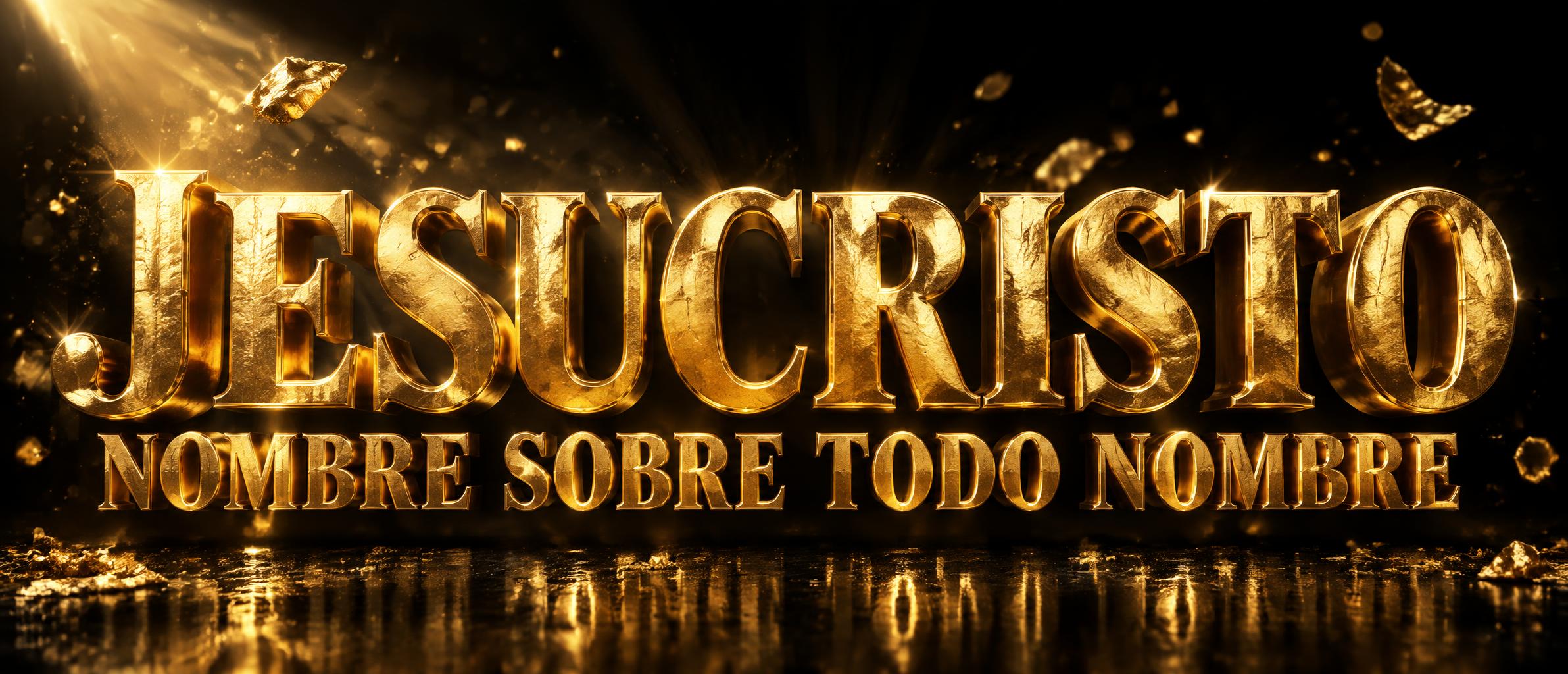 "JESUCRISTO NOMBRE SOBRE TODO NOMBRE" — Luxury Gold | AI Text Effect Generator