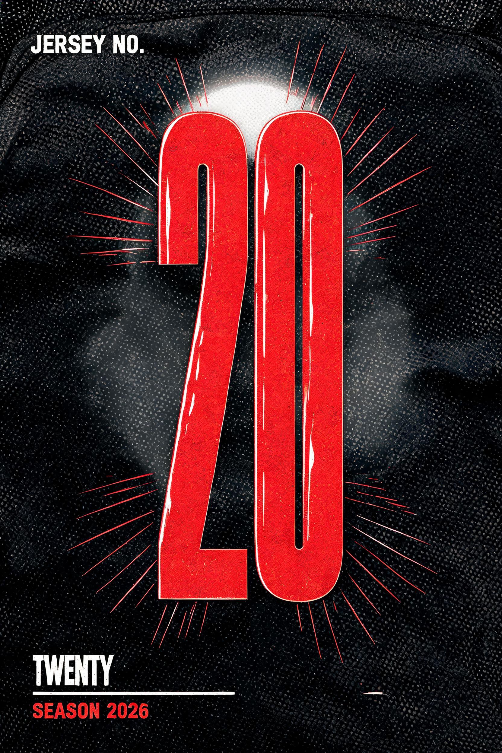 "jersey number 20" — Sports | AI Text Effect Generator