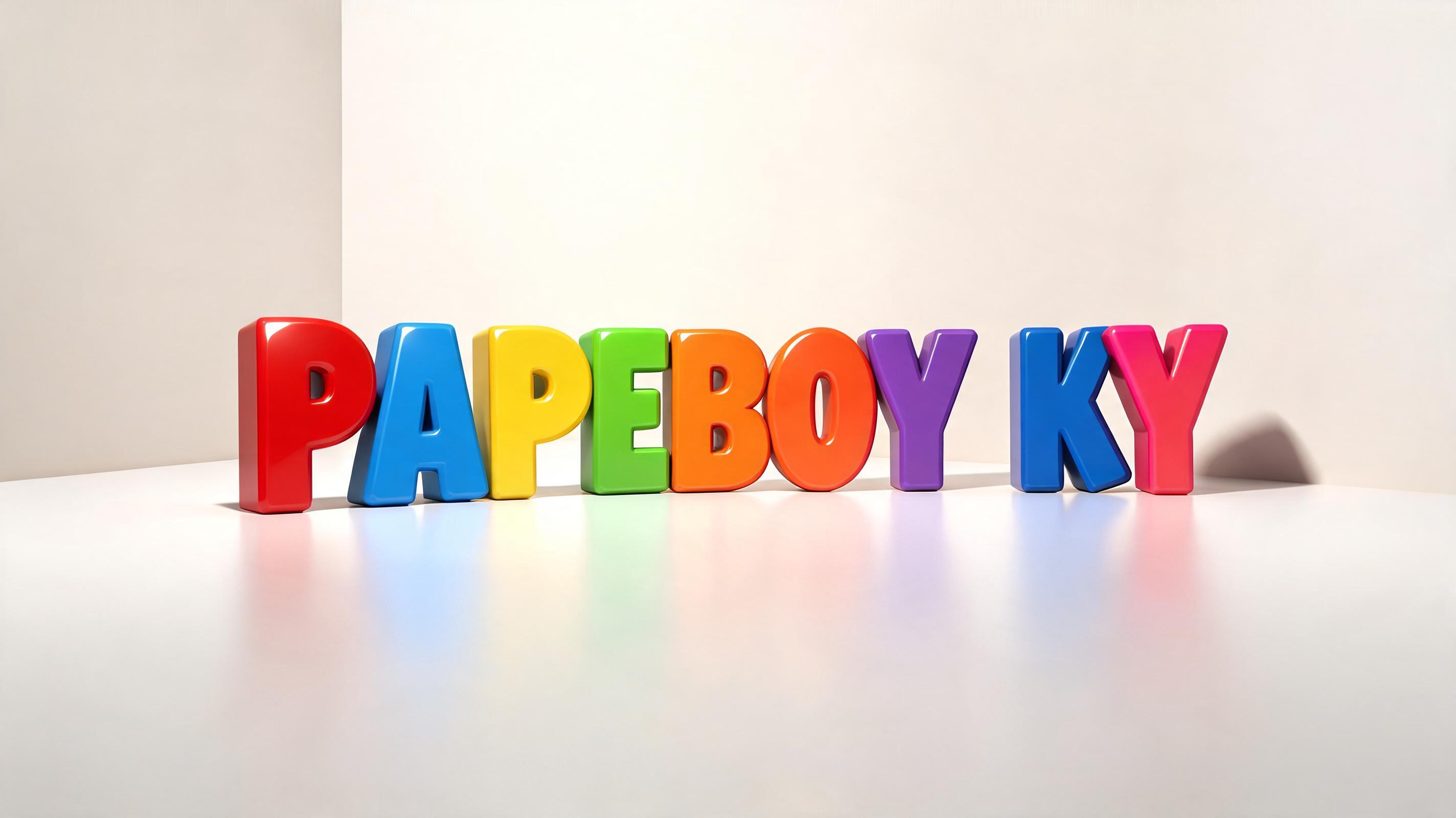 "PAPEBOY KY" — 3d Bold | AI Text Effect Generator