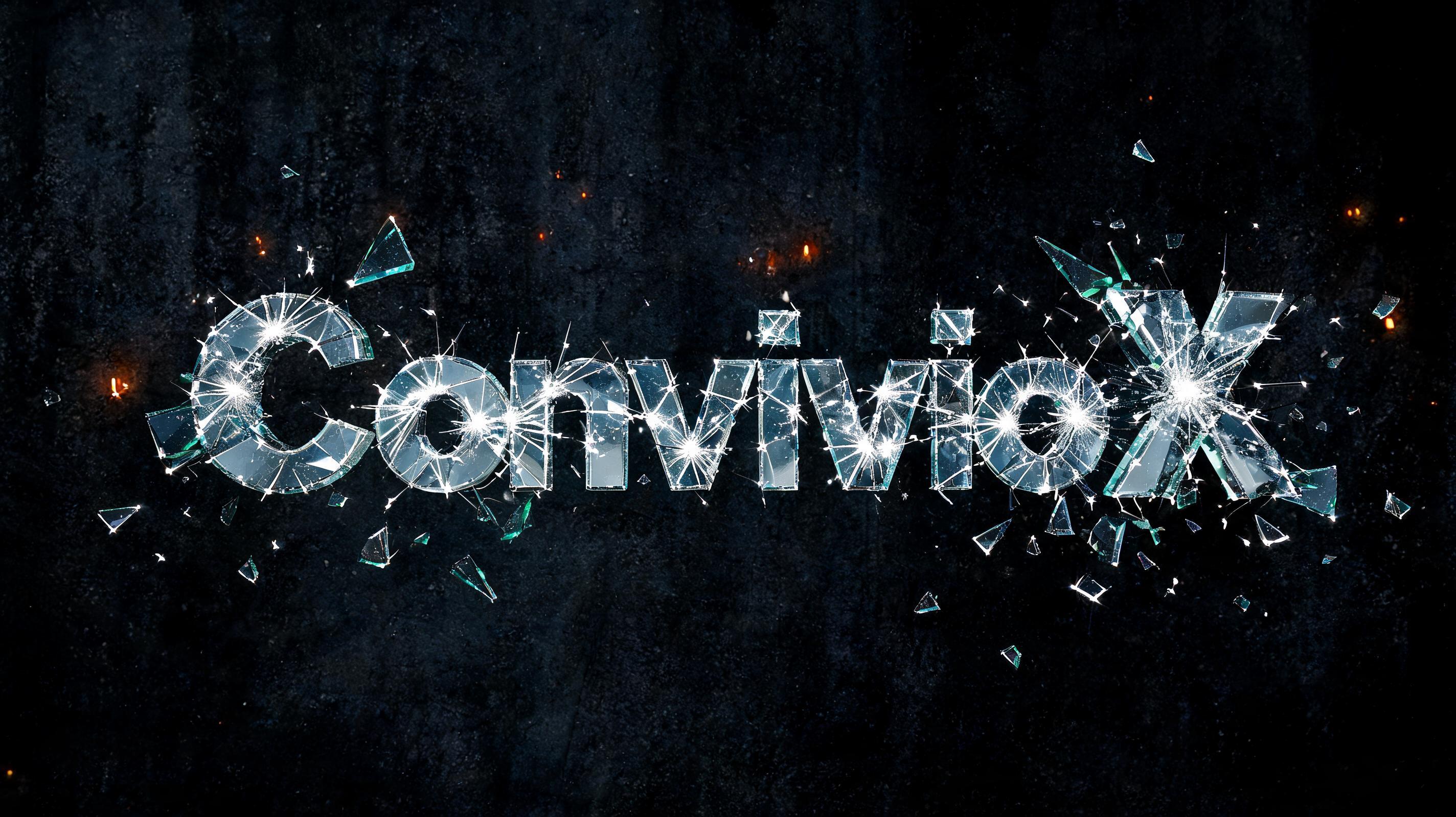 "ConvivioX" — Glass Broken | AI Text Effect Generator