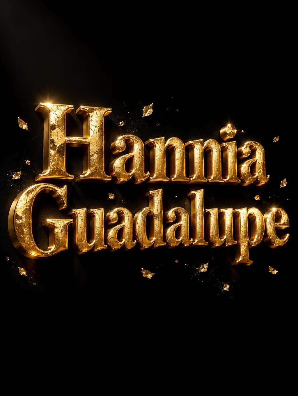 "Hannia Guadalupe " — Luxury Gold | AI Text Effect Generator