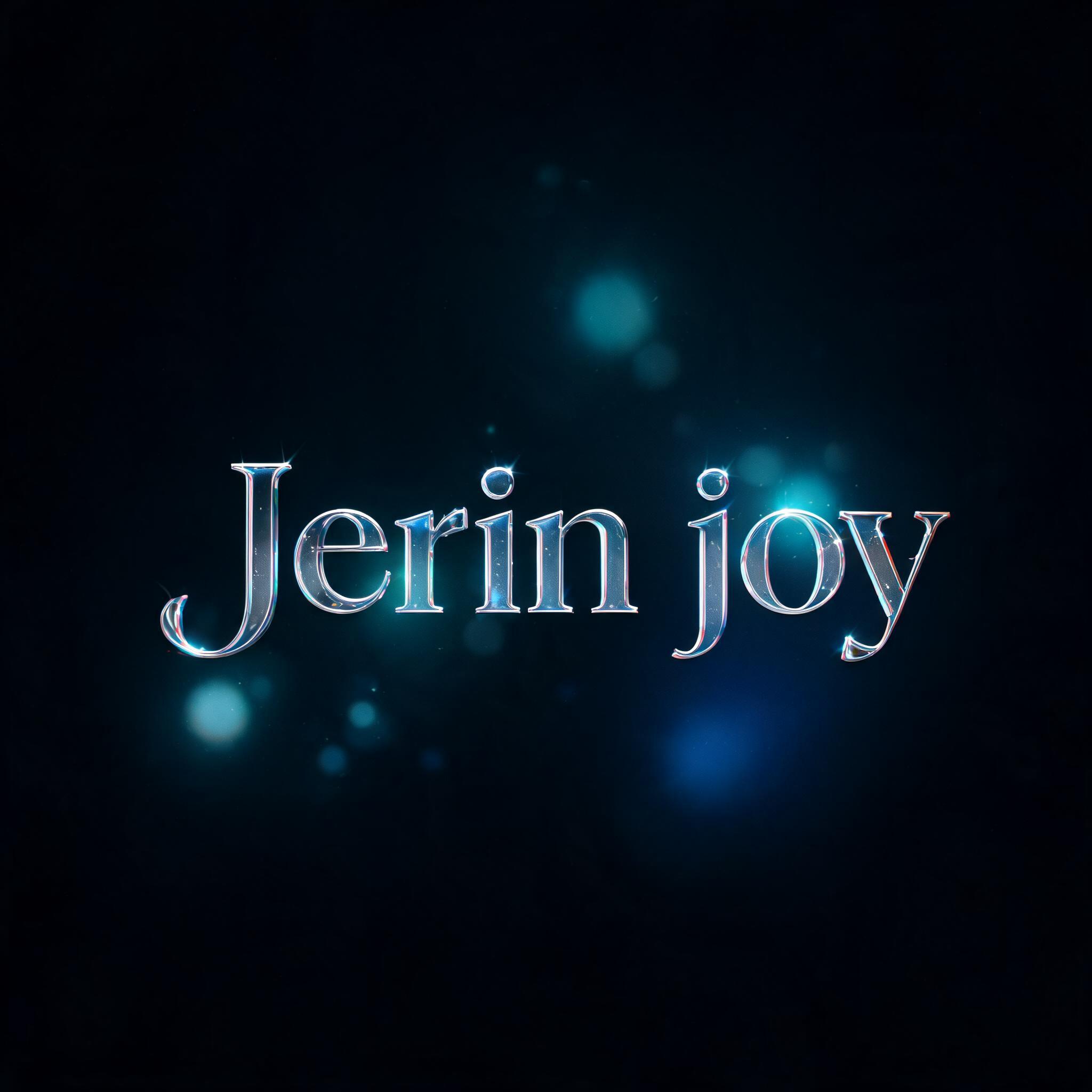 "Jerin joy" — Glass Morphism | AI Text Effect Generator