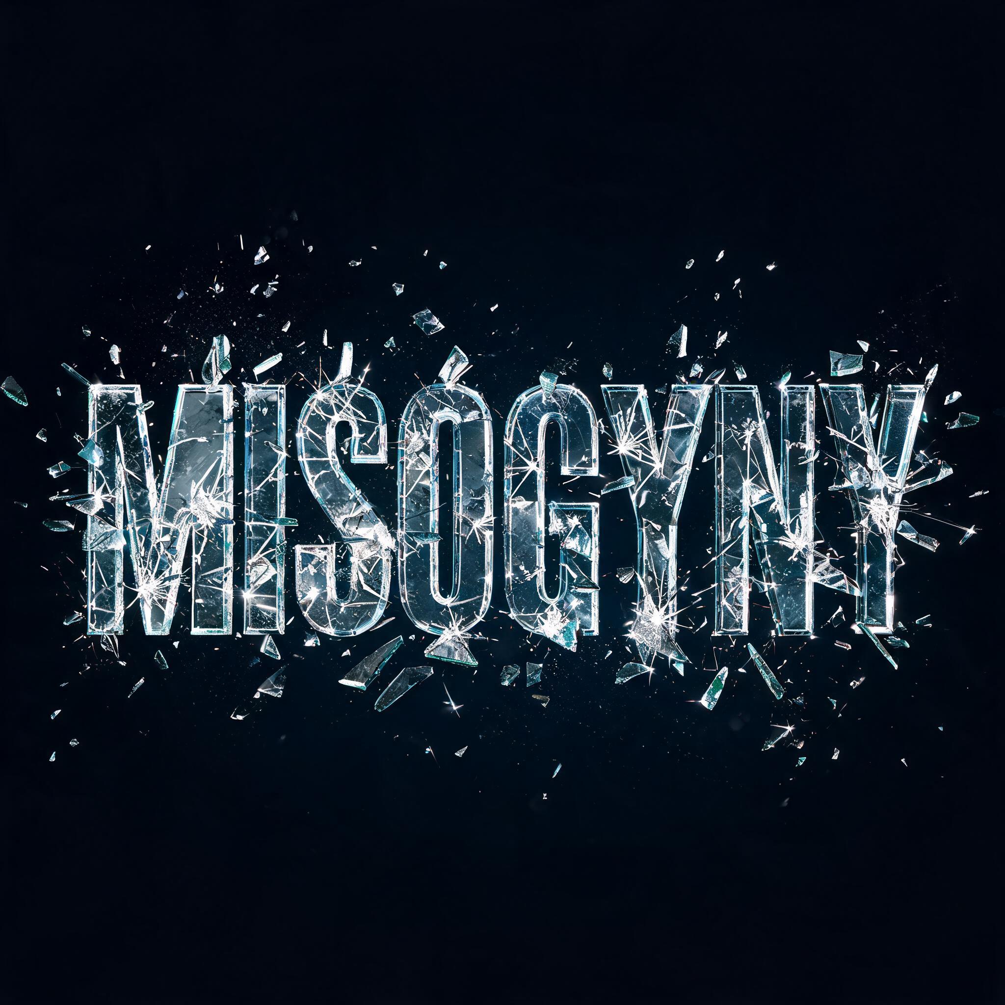 "MISOGYNY" — Glass Broken | AI Text Effect Generator
