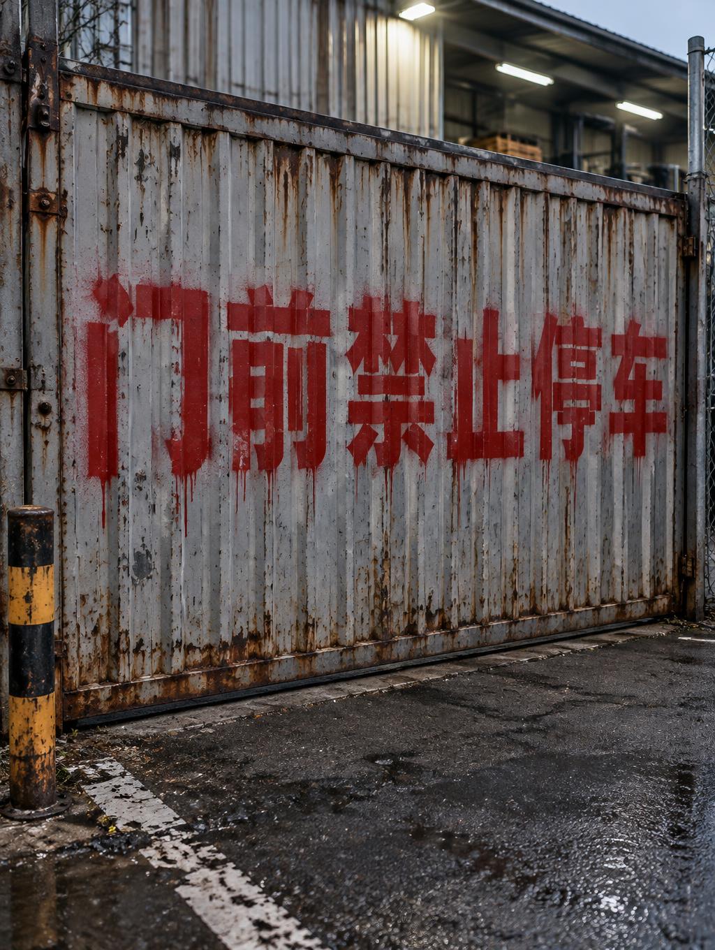 门前禁止停车