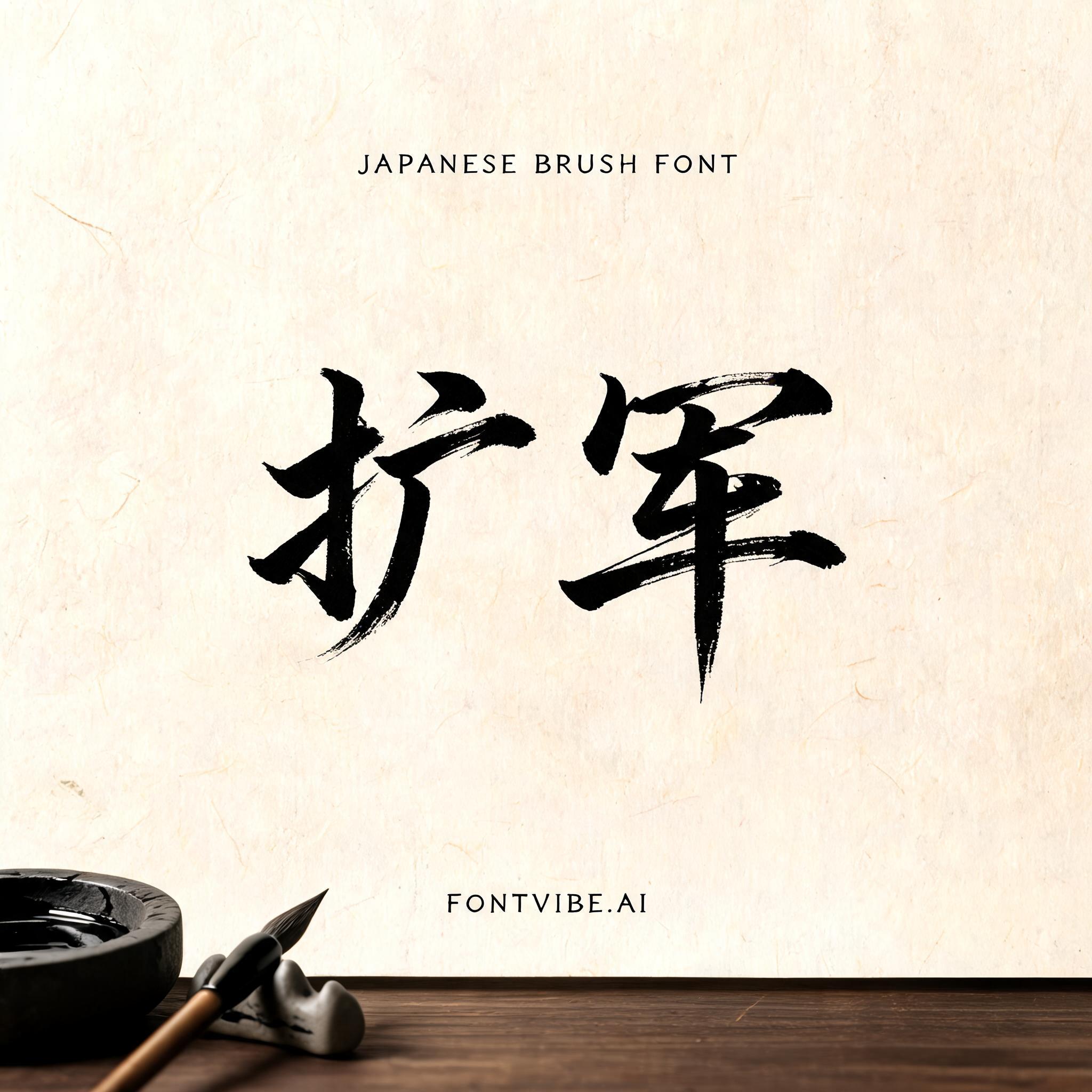 "扩军" — Brush Japanese Ink | AI Text Effect Generator
