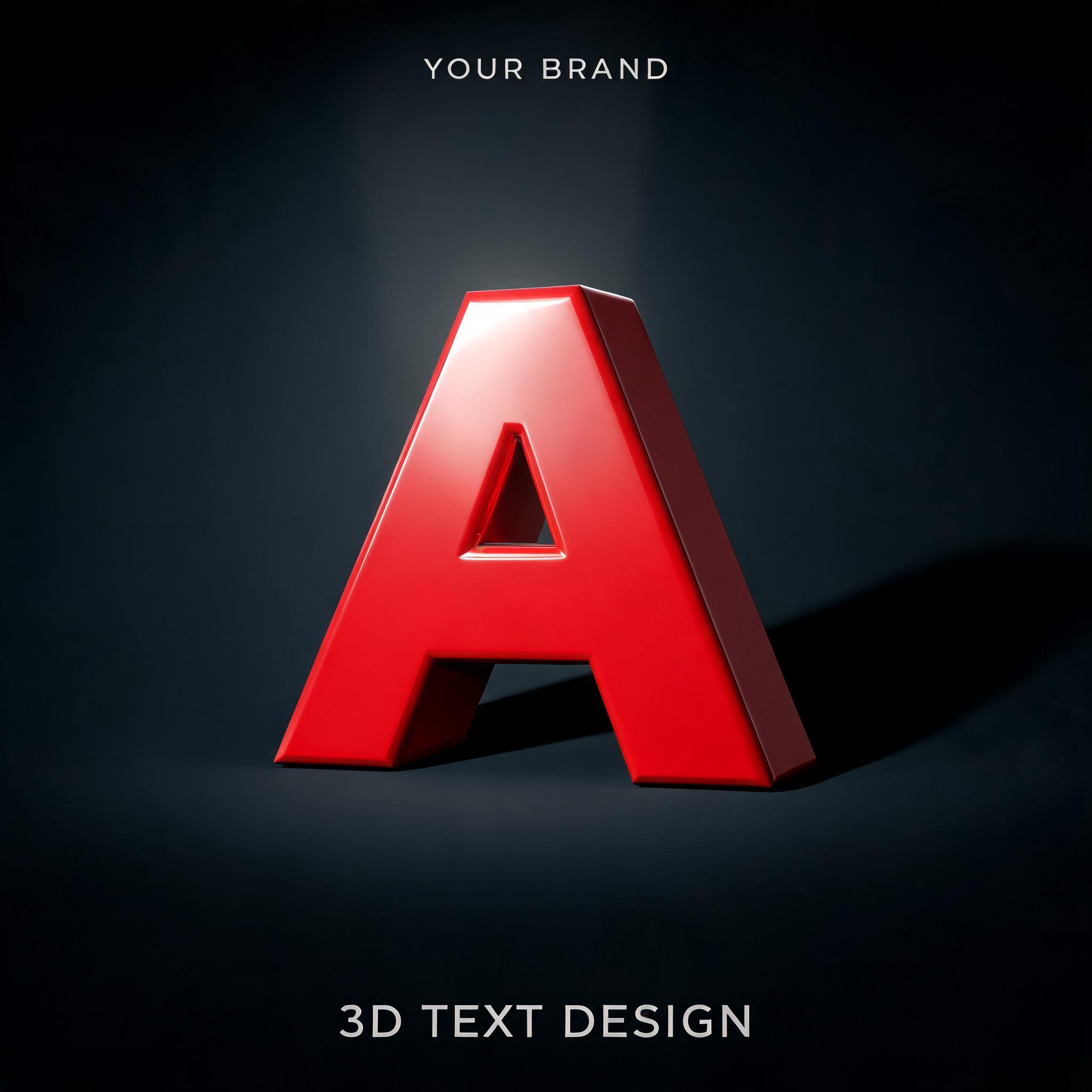 "A" — 3d Bold | AI Text Effect Generator