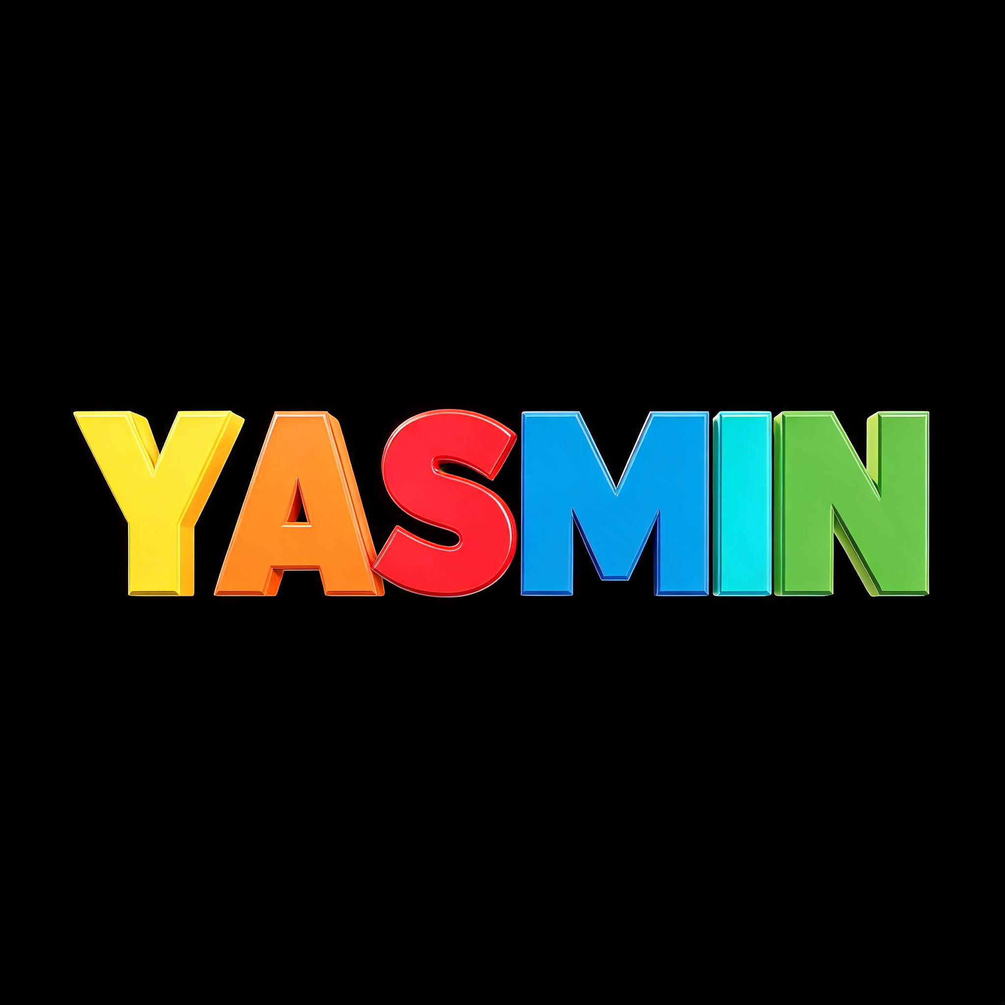 "Yasmin" — 3d Bold | AI Text Effect Generator