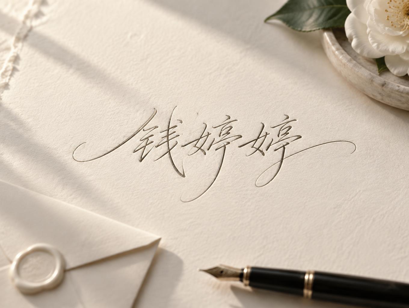 "钱婷婷" —  | AI Text Effect Generator