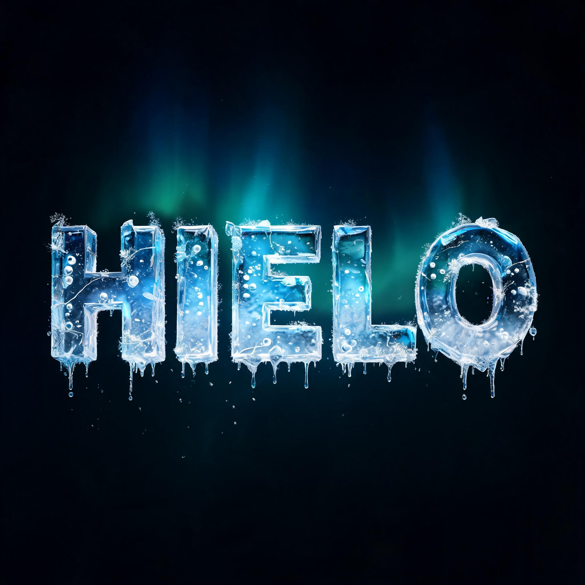 "HIELO" — Glass Frozen | AI Text Effect Generator