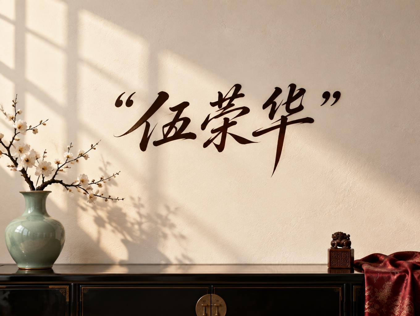 "伍荣华" —  | AI Text Effect Generator