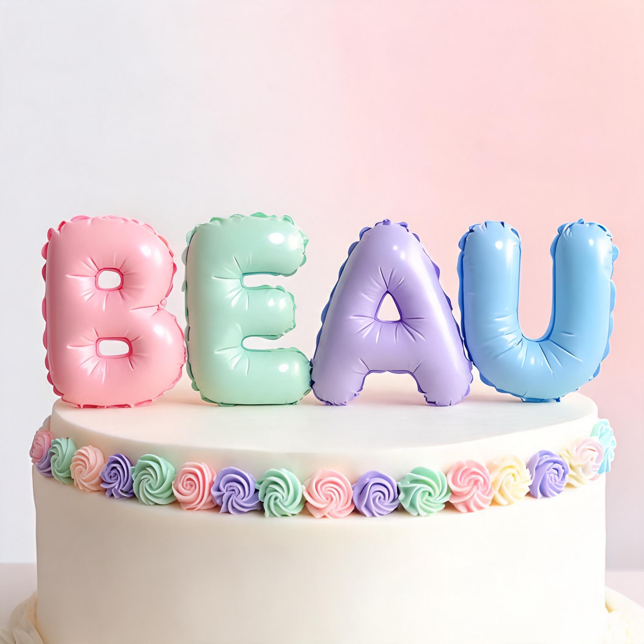 "BEAU" — 3d Bold Inflated | AI Text Effect Generator