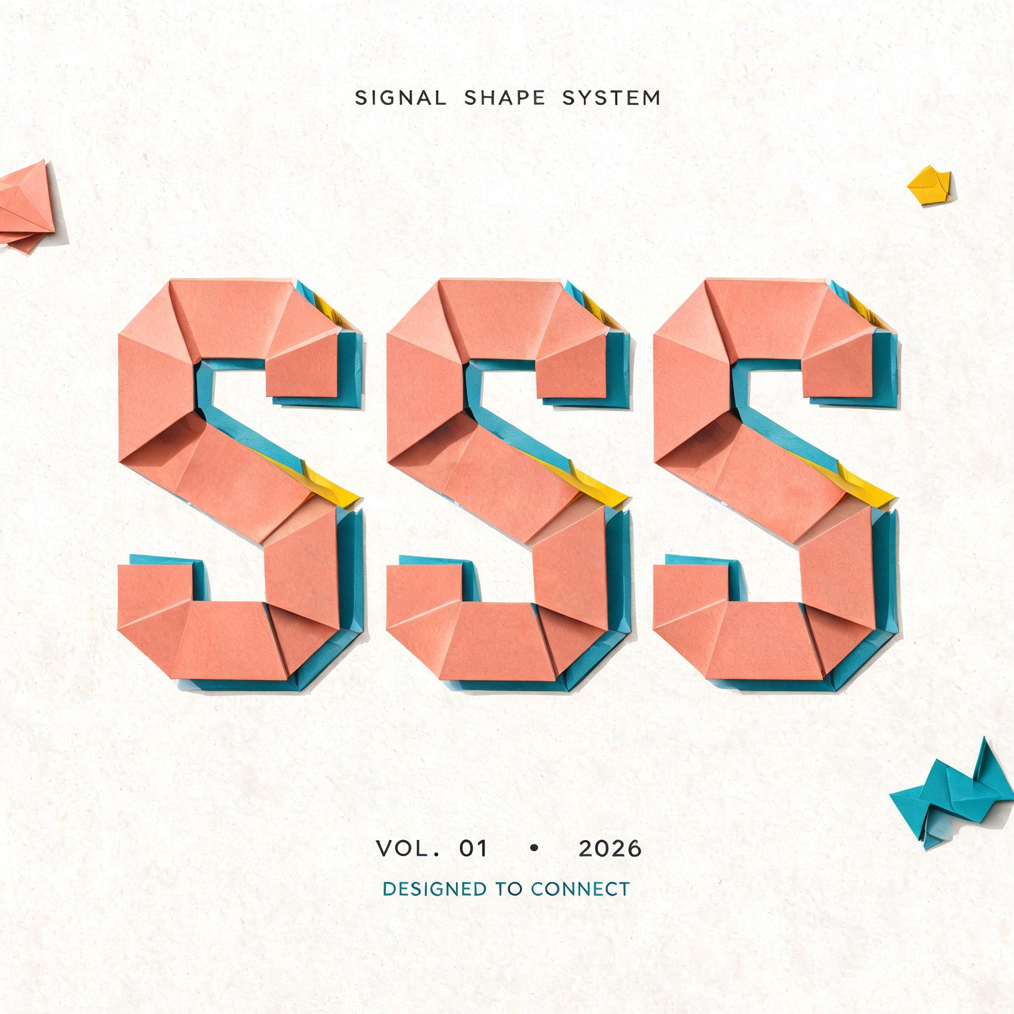"SSS" — Origami text effect