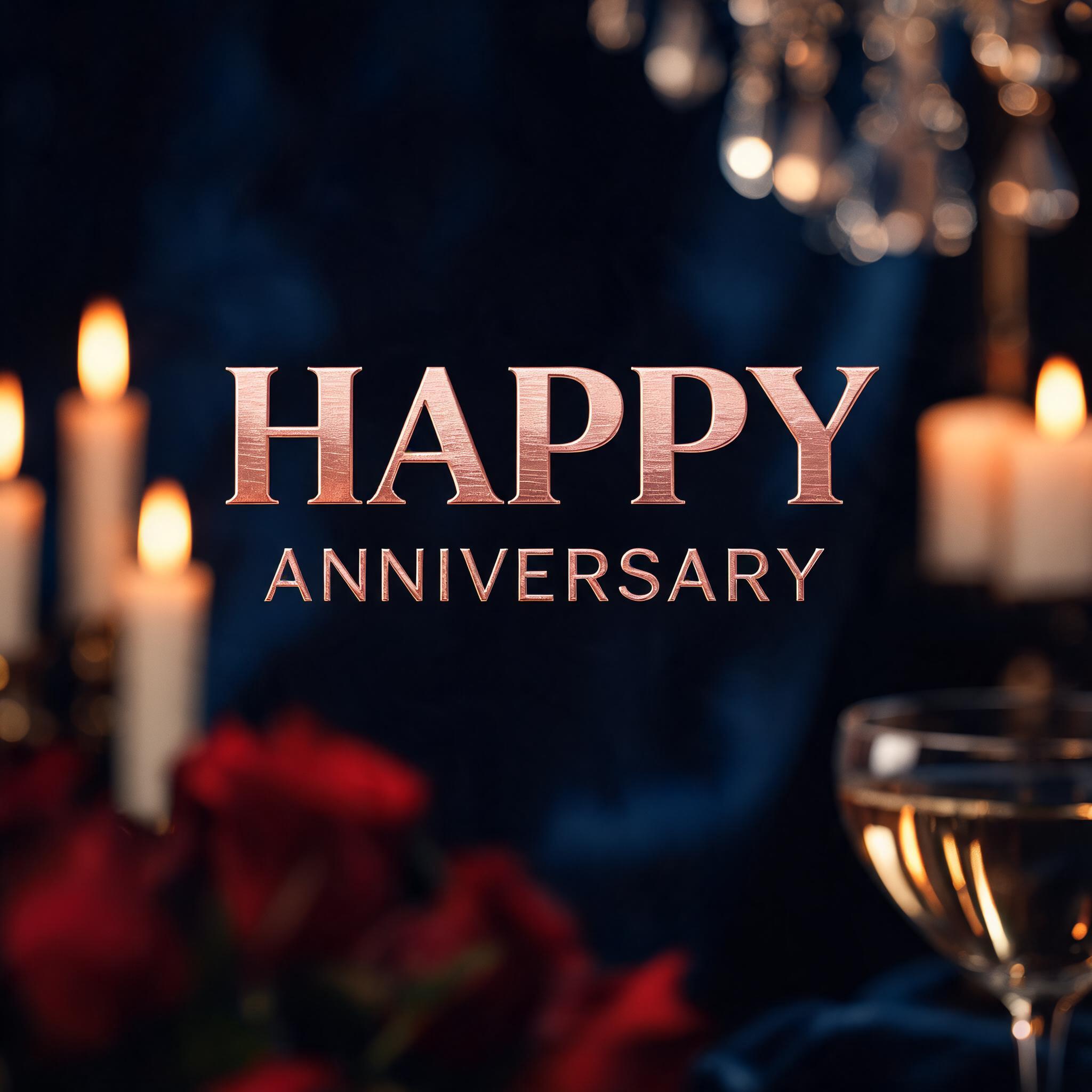 "HAPPY
ANNIVERSARY" — Anniversary text effect