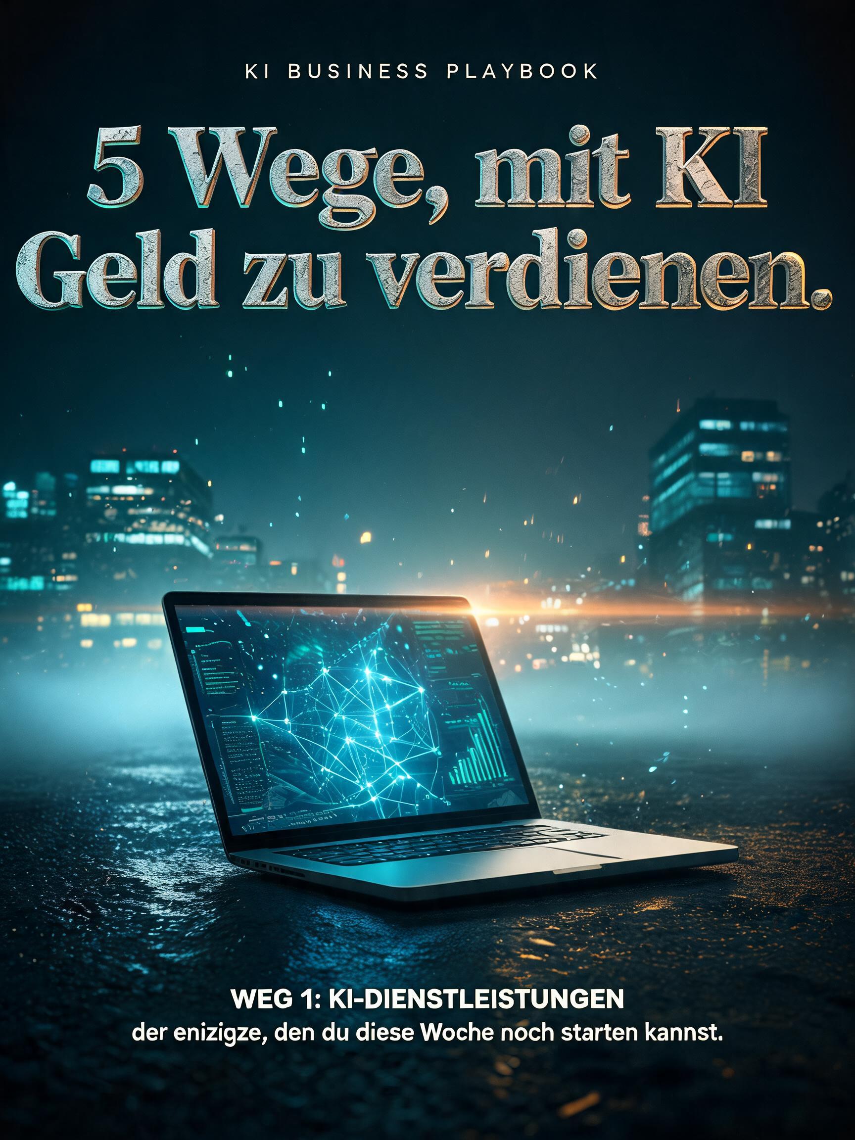 5 Wege, mit KI Geld zu verdienen.
Weg 1: KI-Dienstleistungen
der einzige, den du diese Woche noch starten kannst.
KI BUSINESS PLAYBOOK