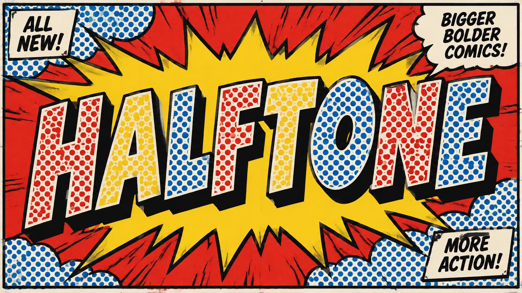 "HALFTONE" — Pop Art | AI Text Effect Generator