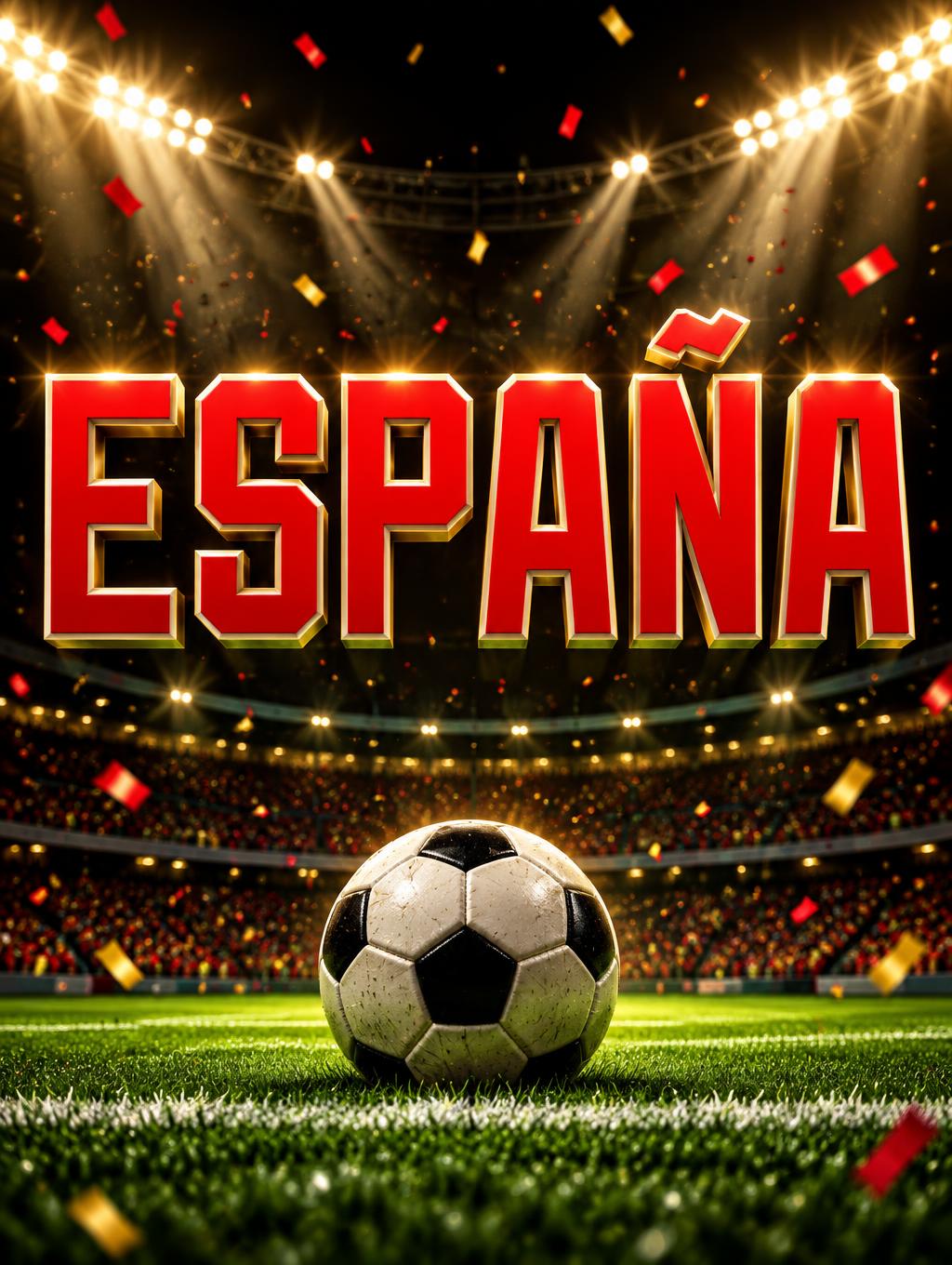 "ESPAÑA" — Sports Football | AI Text Effect Generator