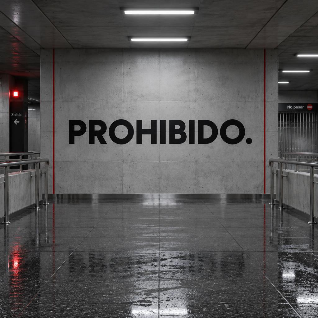 "PROHIBIDO." —  | AI Text Effect Generator