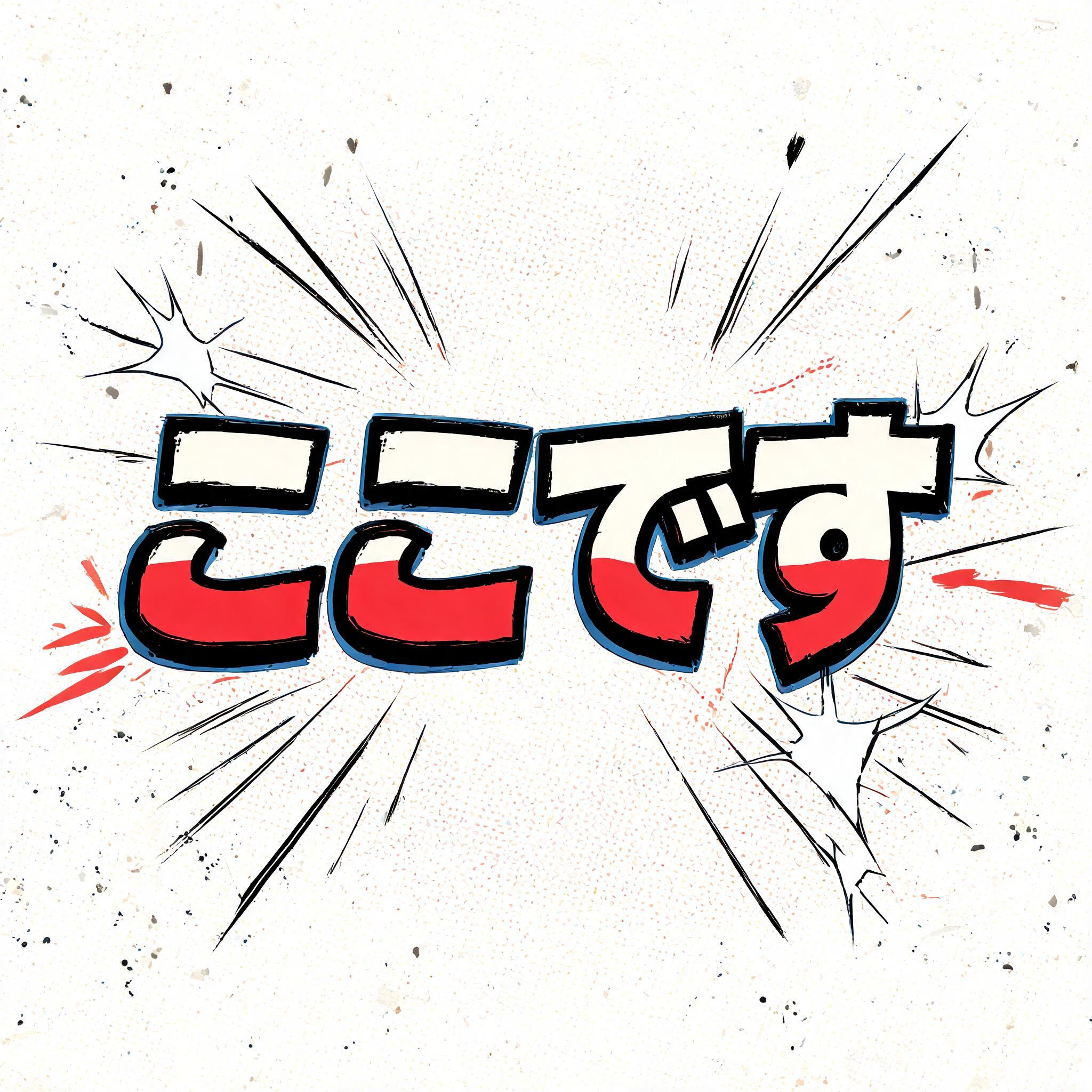 "ここです" — Anime | AI Text Effect Generator