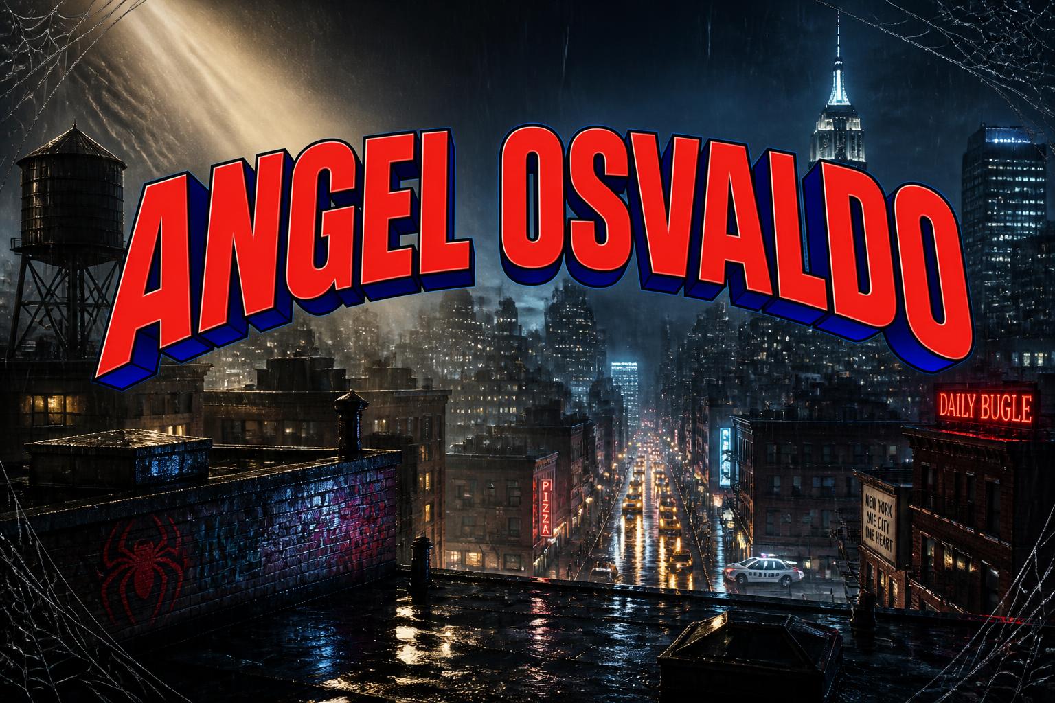 "ANGEL OSVALDO" — Spider Hero | AI Text Effect Generator
