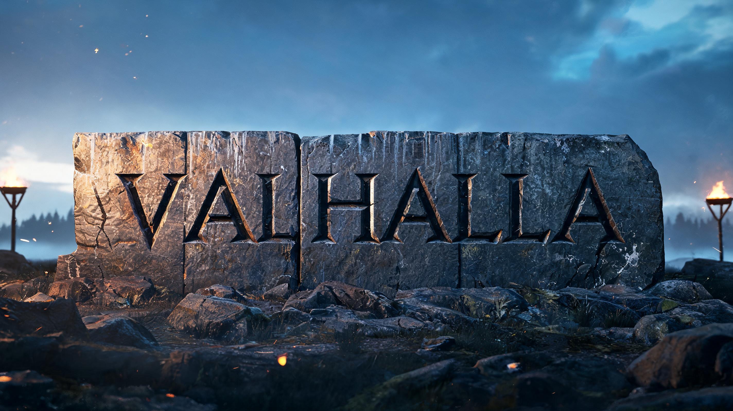 "VALHALLA" — Viking | AI Text Effect Generator