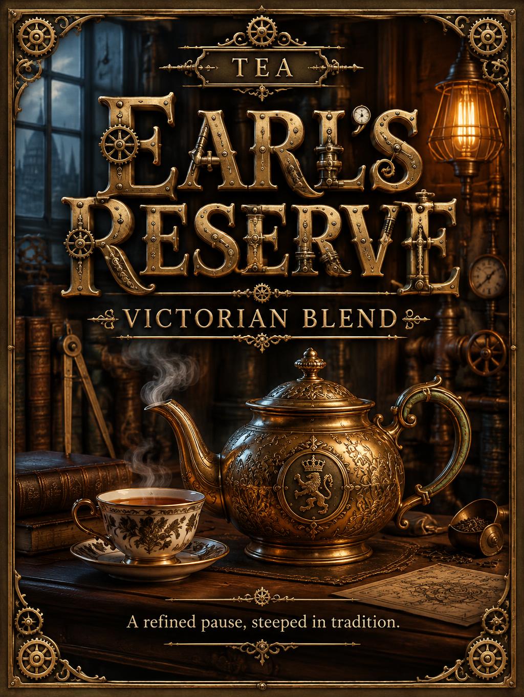 TEA
EARL'S RESERVE
VICTORIAN BLEND
A refined pause, steeped in tradition.