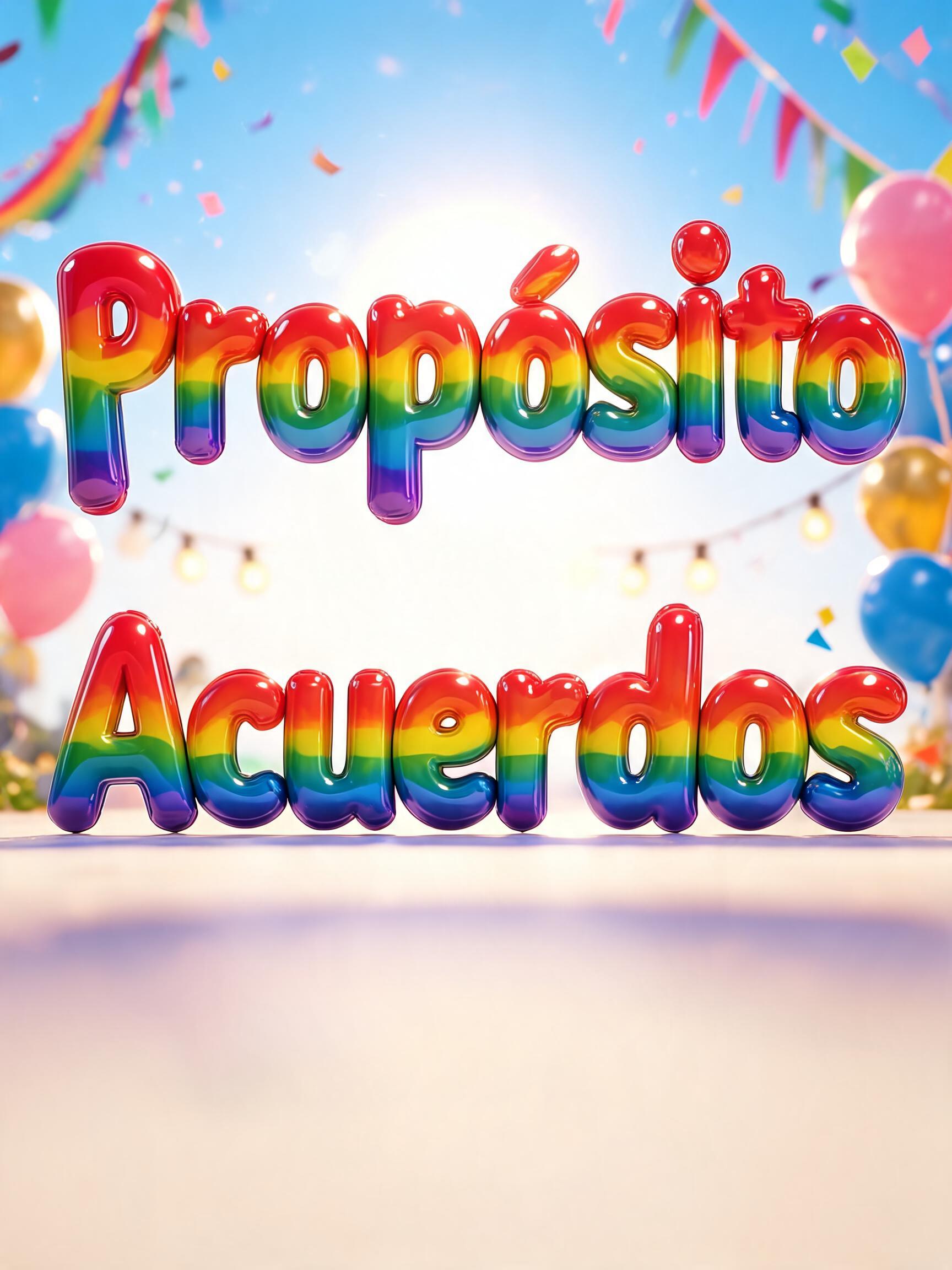 "Propósito
Acuerdos" — Rainbow | AI Text Effect Generator