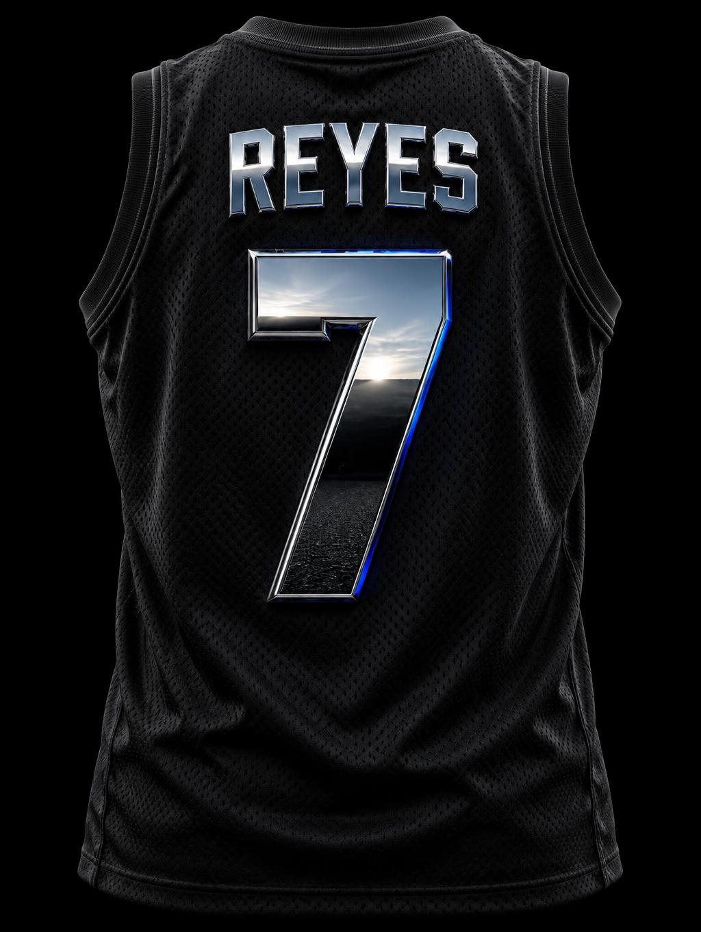 "7
REYES" — Chrome Metal 3d | AI Text Effect Generator