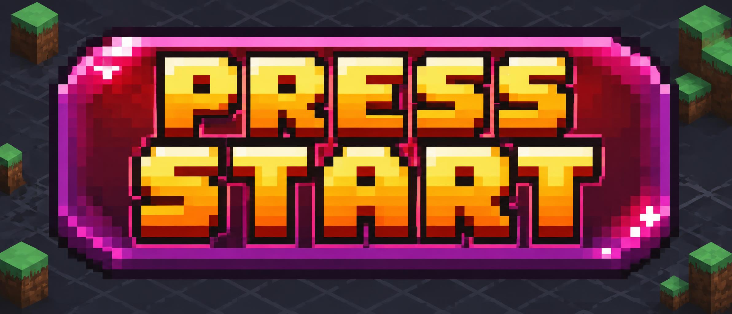"PRESS START" — Pixel Art text effect