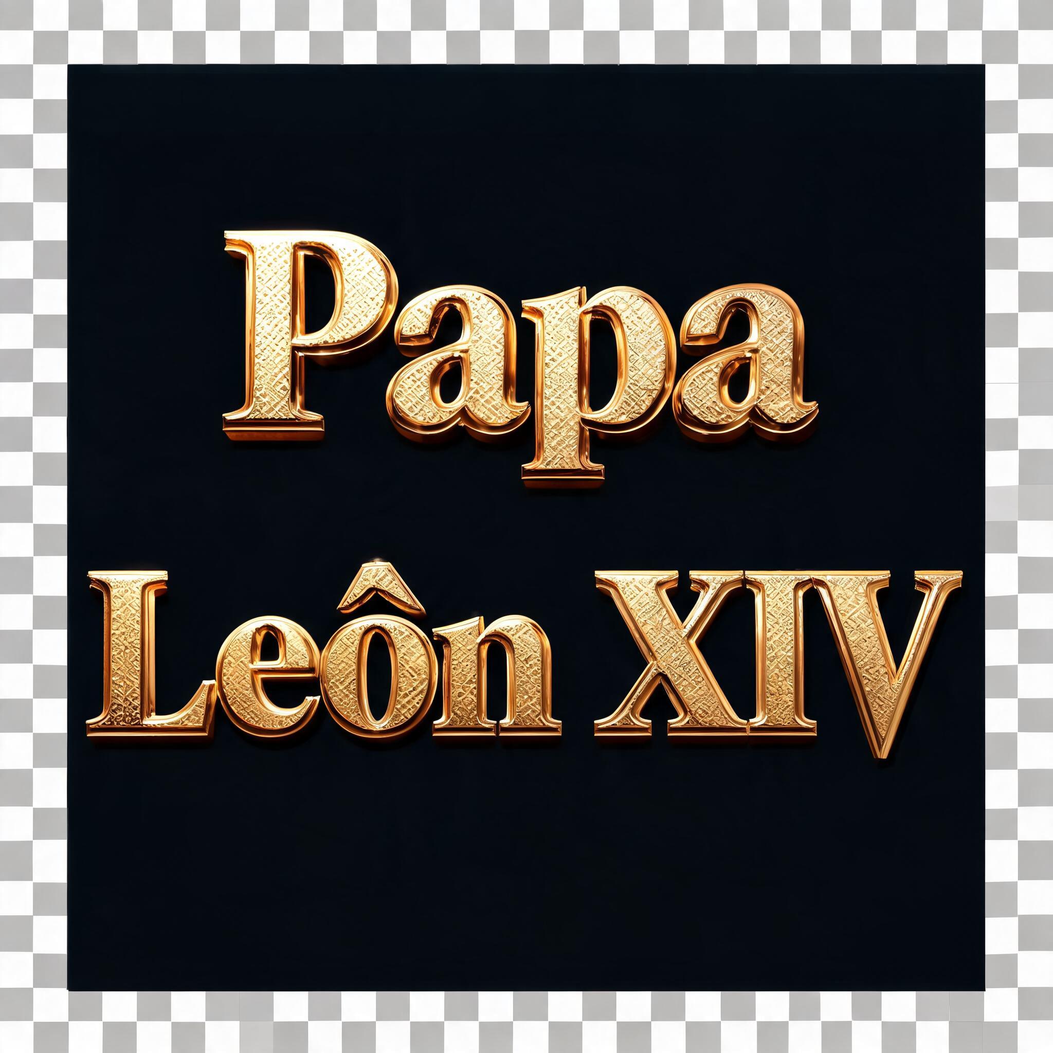 "Papa León XIV" — 3d Bold Gold | AI Text Effect Generator