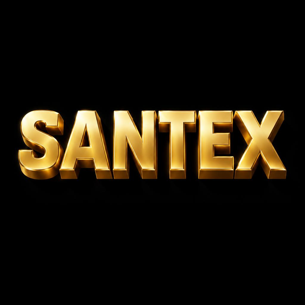 "SANTEX" — 3d Bold Gold | AI Text Effect Generator