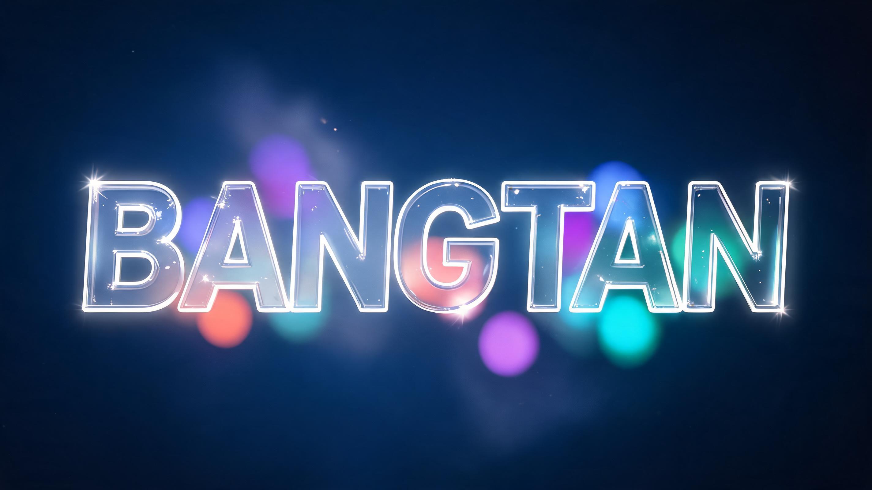 "BANGTAN" — Glass Morphism text effect