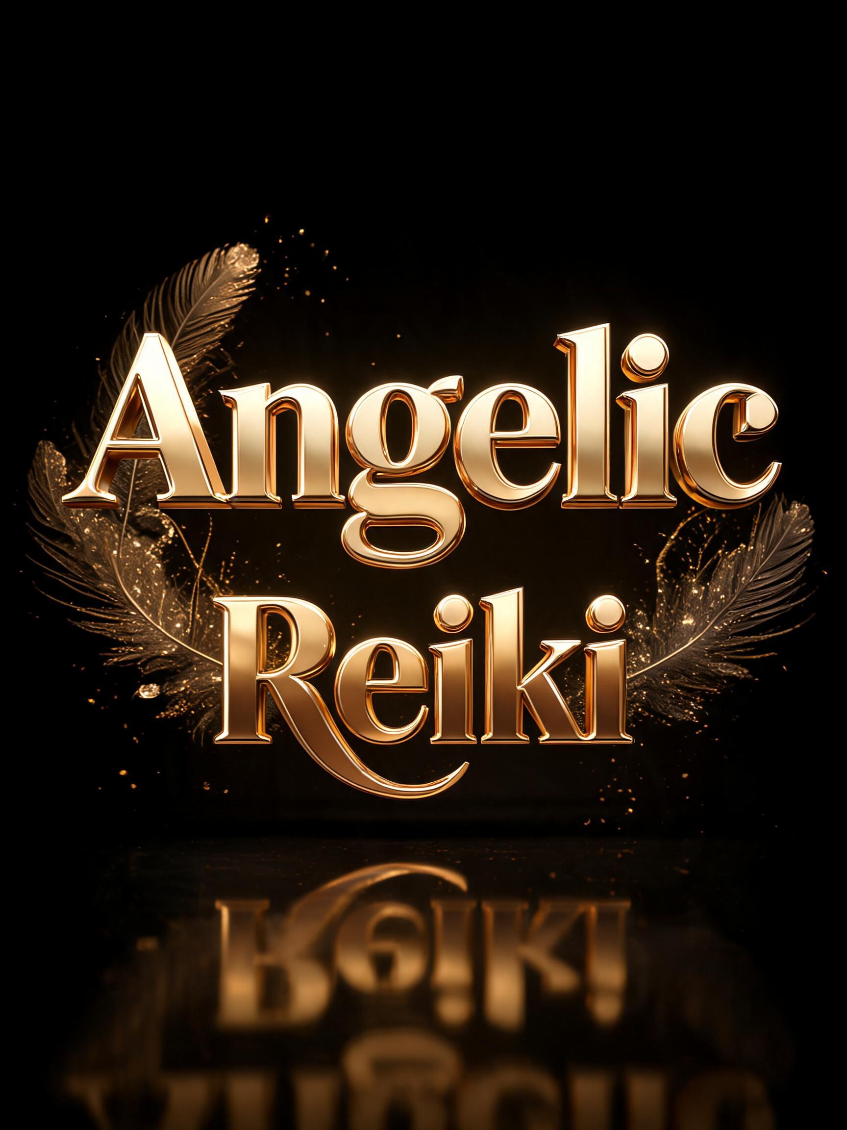 "Angelic Reiki" — 3d Bold Gold | AI Text Effect Generator