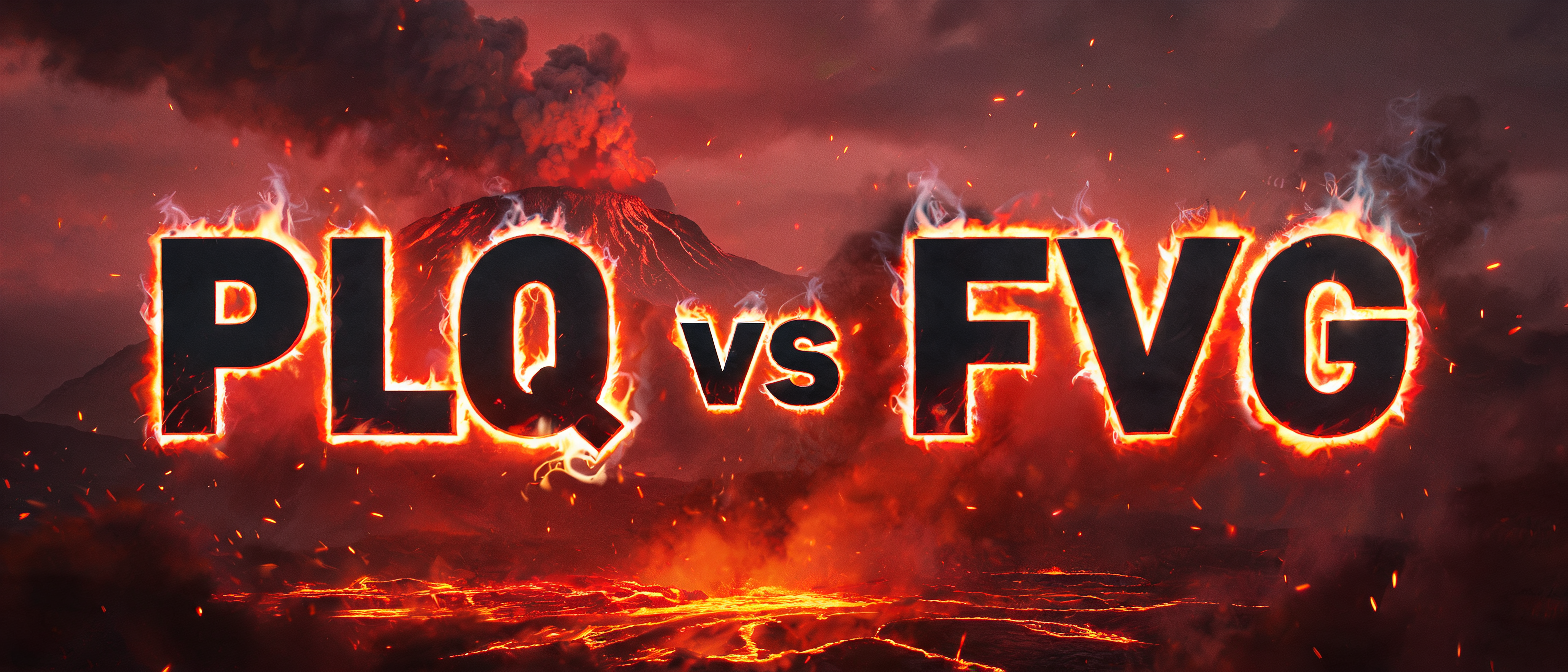 "PLQ vs FVG" — Fire Smoke | AI Text Effect Generator