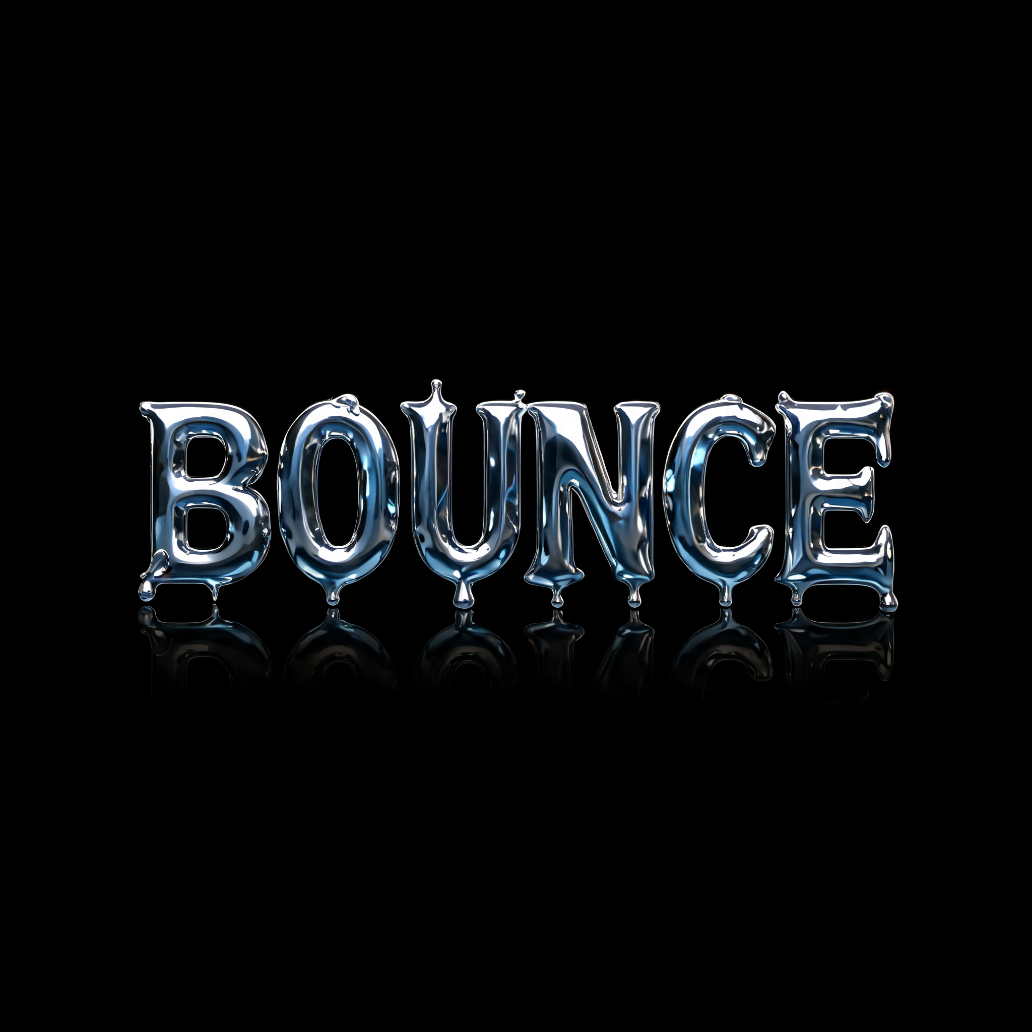 "BOUNCE" — Cyberpunk Chrome | AI Text Effect Generator