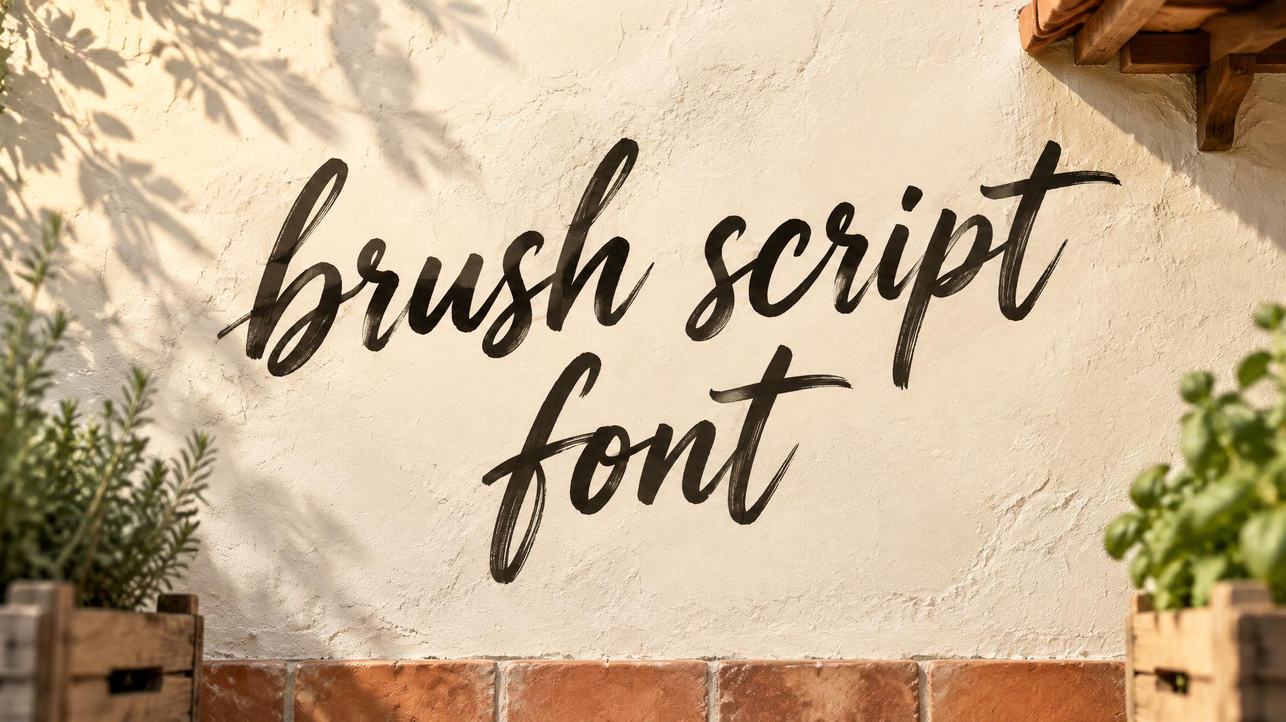 "brush script font" —  | AI Text Effect Generator