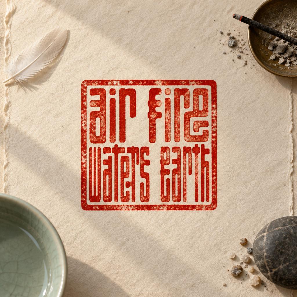 "air  fire  waters   earth" —  | AI Text Effect Generator