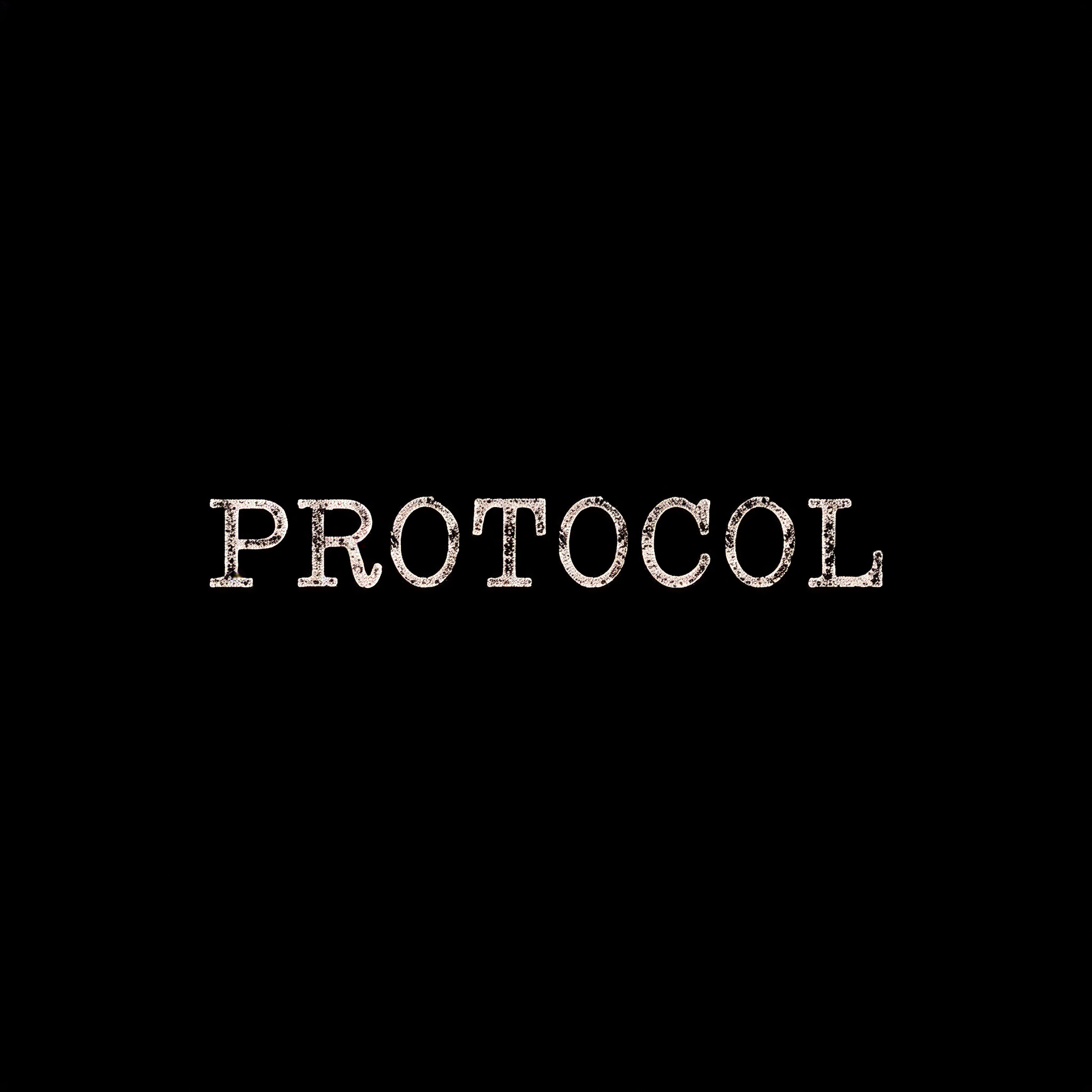 "PROTOCOL" — Typewriter text effect