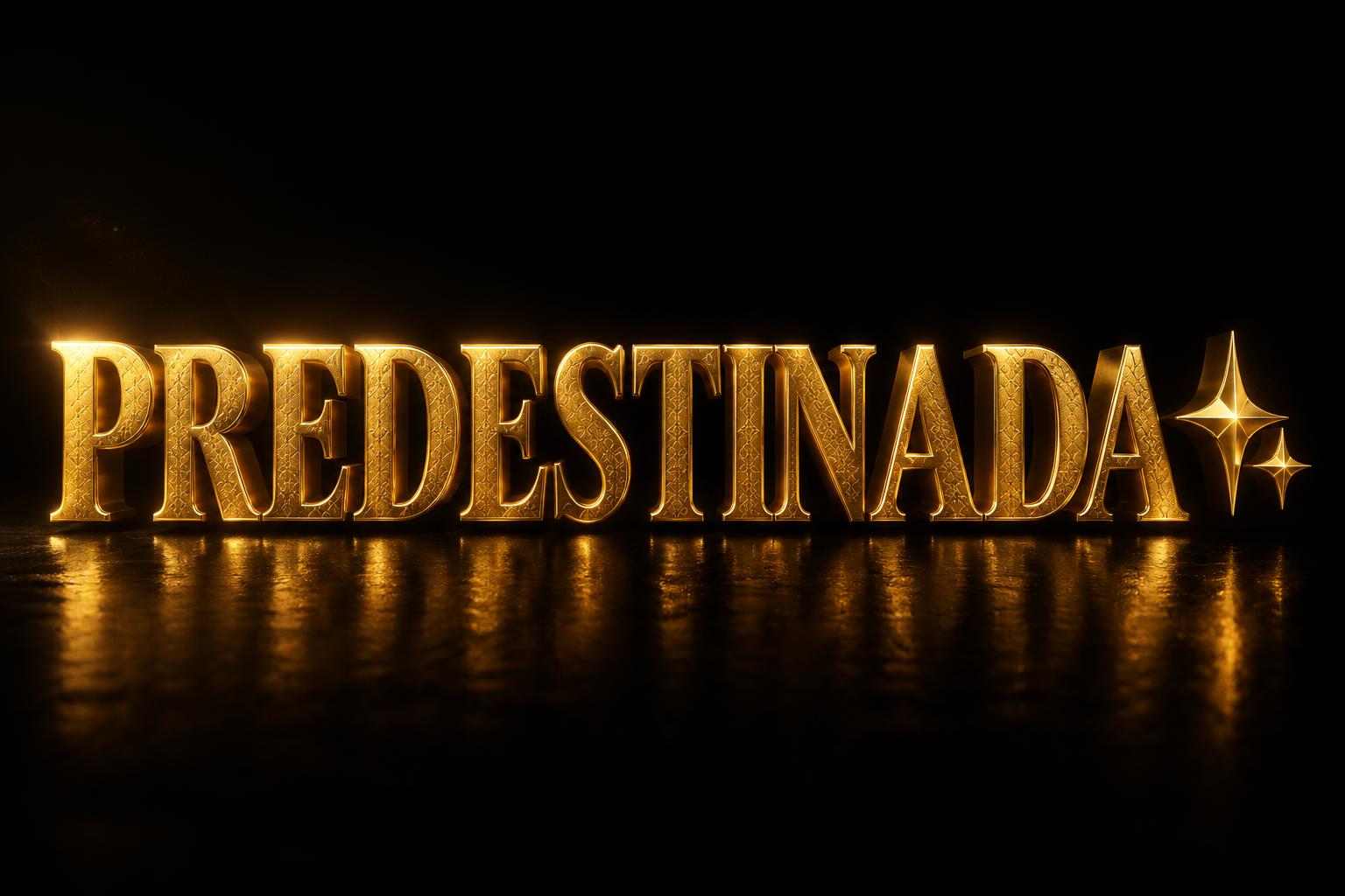 "PREDESTINADA ✨" — 3d Bold Gold | AI Text Effect Generator
