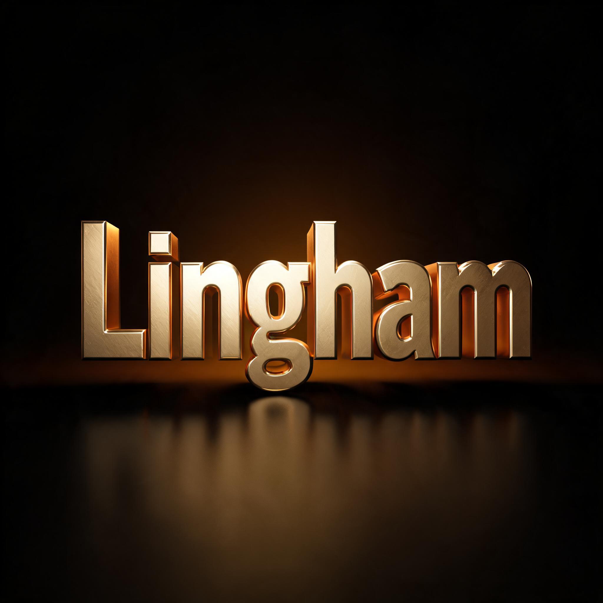 "Lingham
" — 3d Bold Gold | AI Text Effect Generator