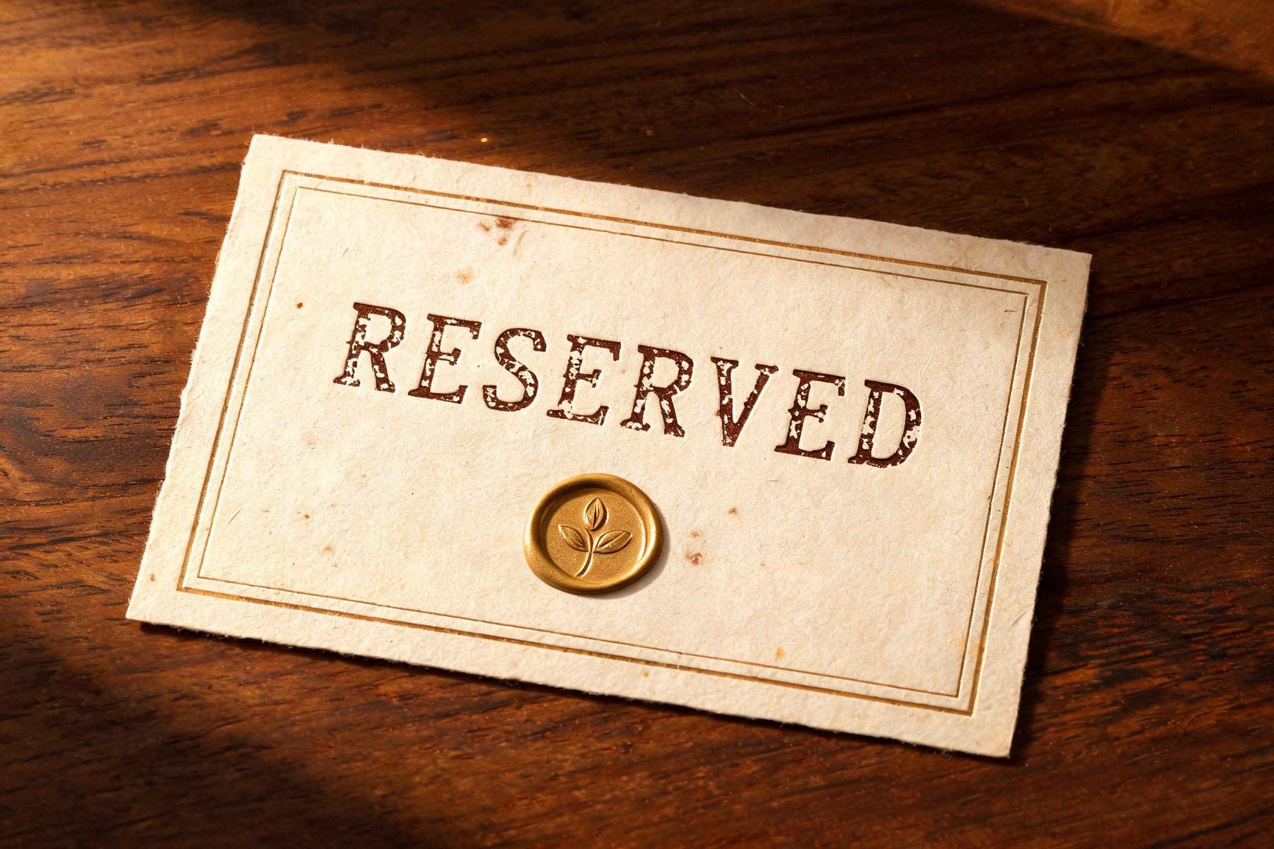 "RESERVED" — Vintage | AI Text Effect Generator