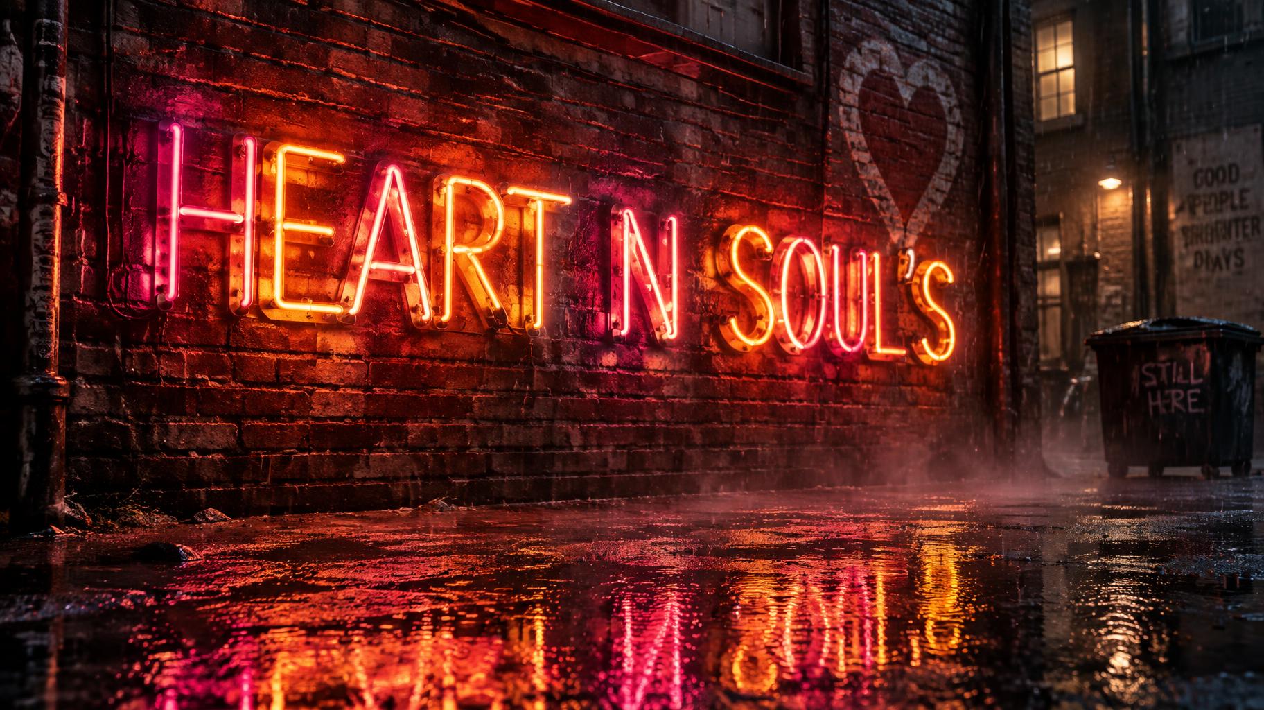 "HEART N SOUL'S" — Cyberpunk Electric Neon | AI Text Effect Generator