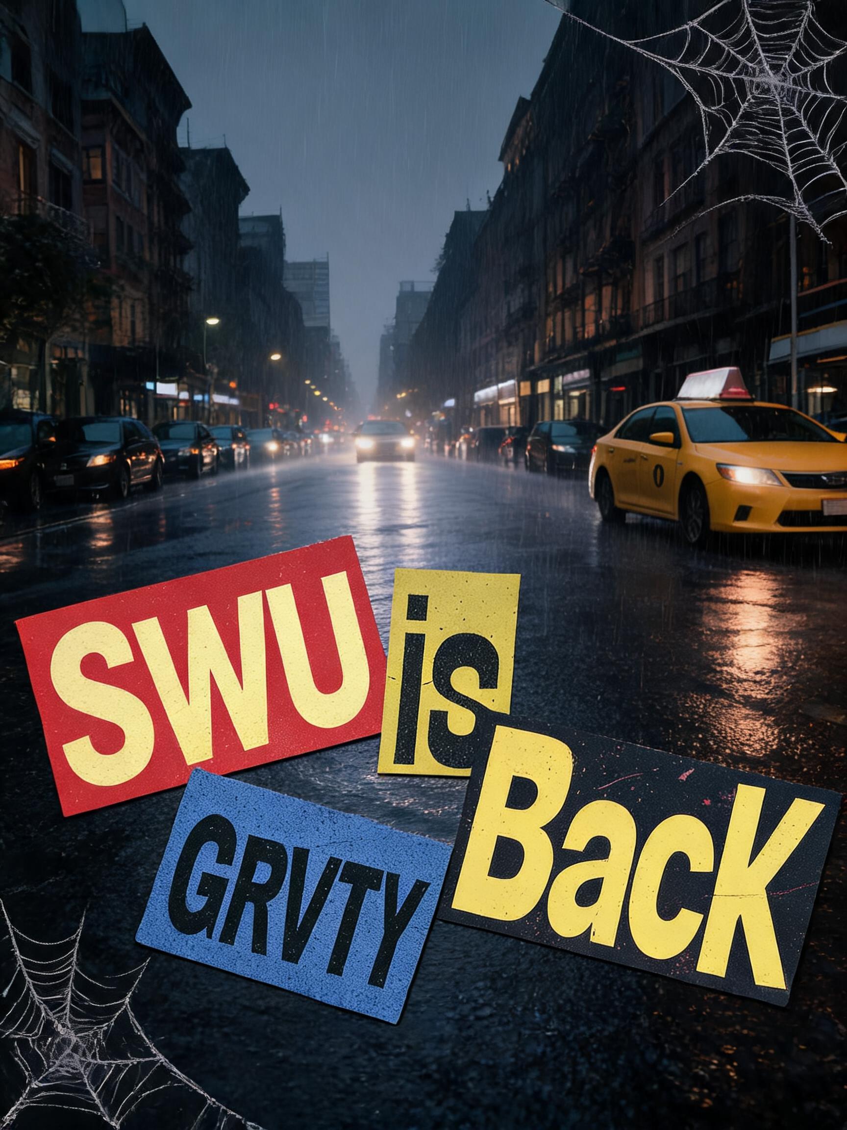"SWU IS GRVTY BACK" — Spider Hero | AI Text Effect Generator