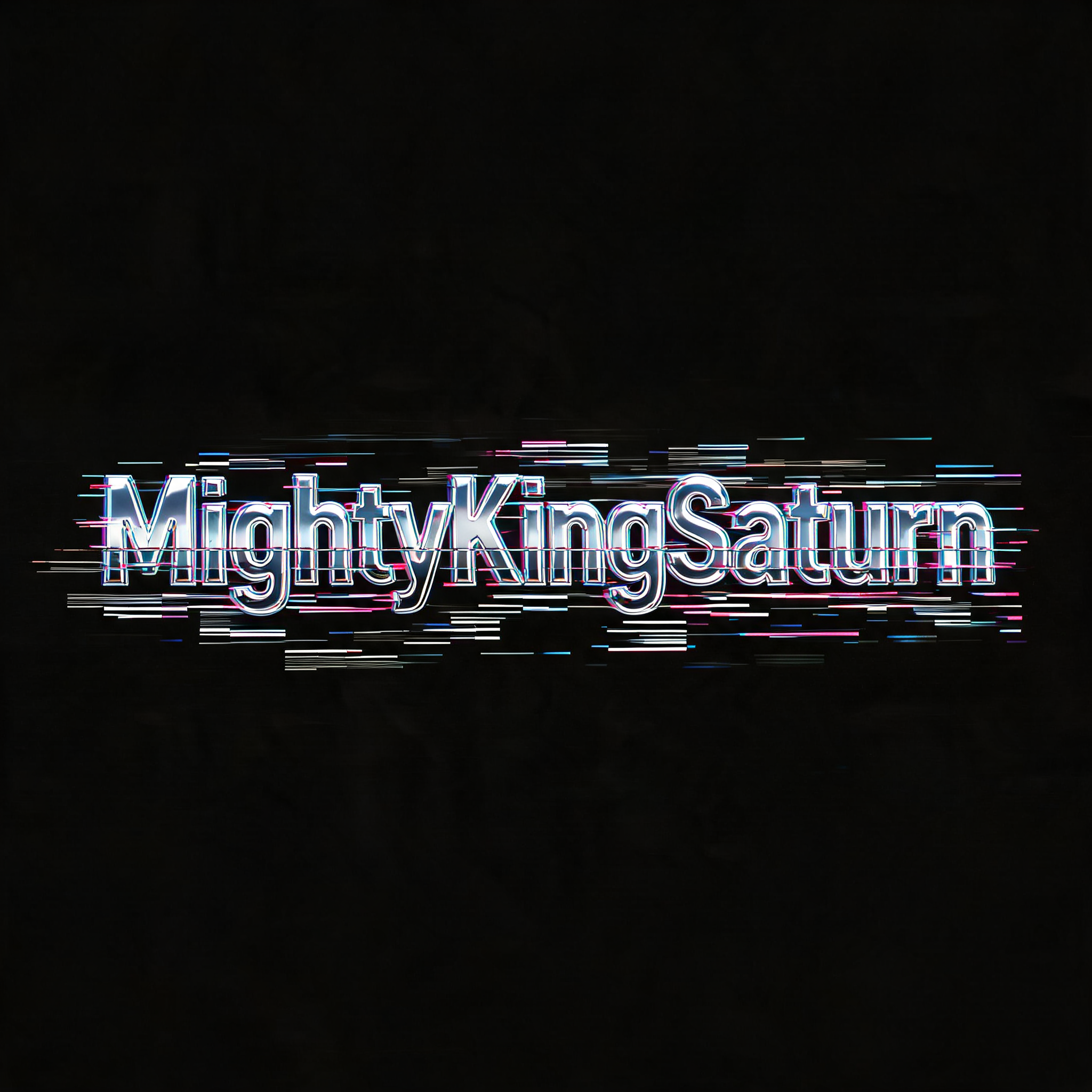 "MIghtyKingSaturn" — Cyberpunk Chrome | AI Text Effect Generator