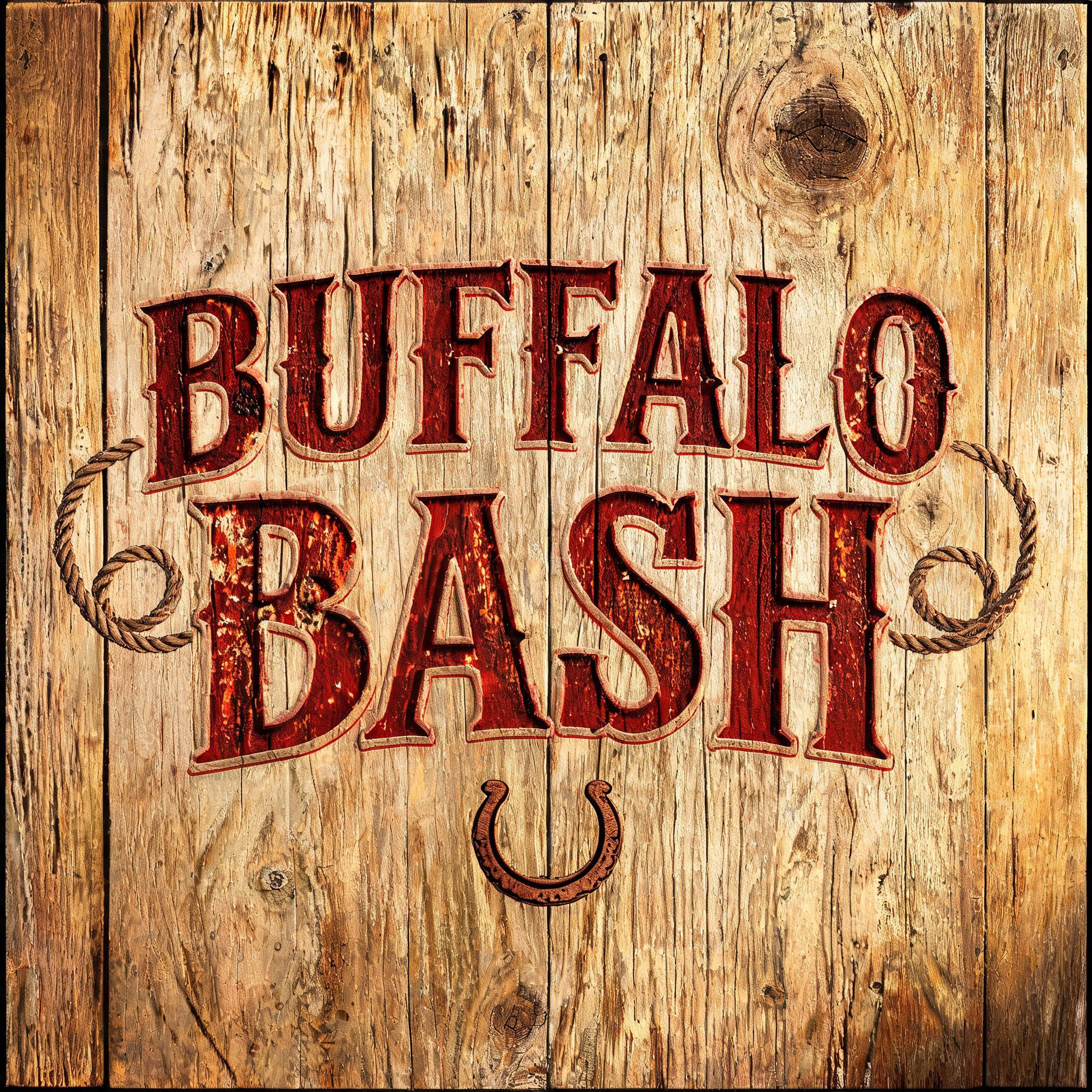 "BUFFALO BASH" — Western text effect