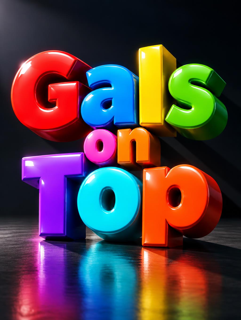 "Gals on Top" — 3d Bold | AI Text Effect Generator