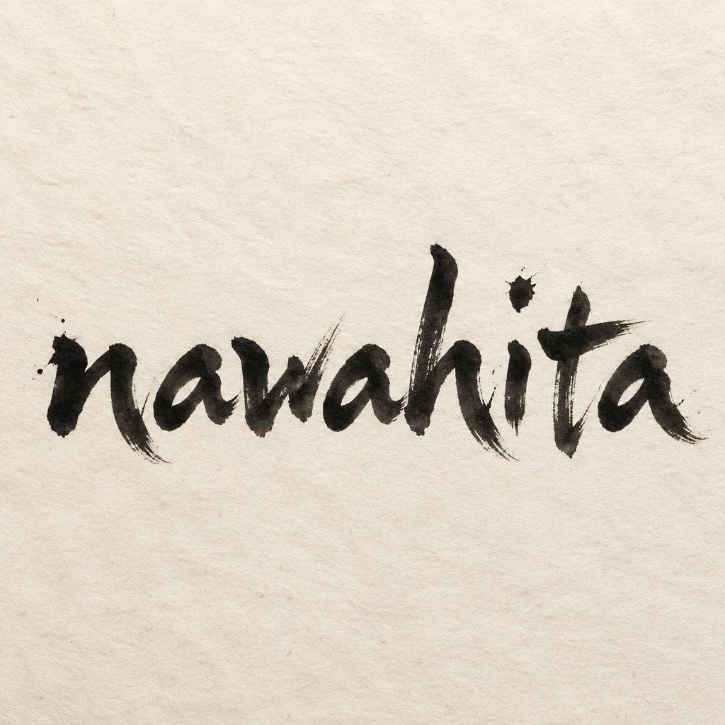 "nawahita" — Brush Japanese Ink | AI Text Effect Generator