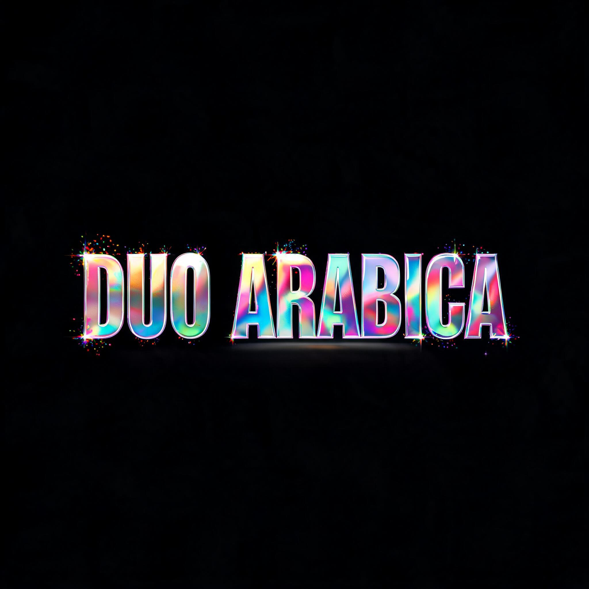 "DUO ARABICA" — Holographic | AI Text Effect Generator