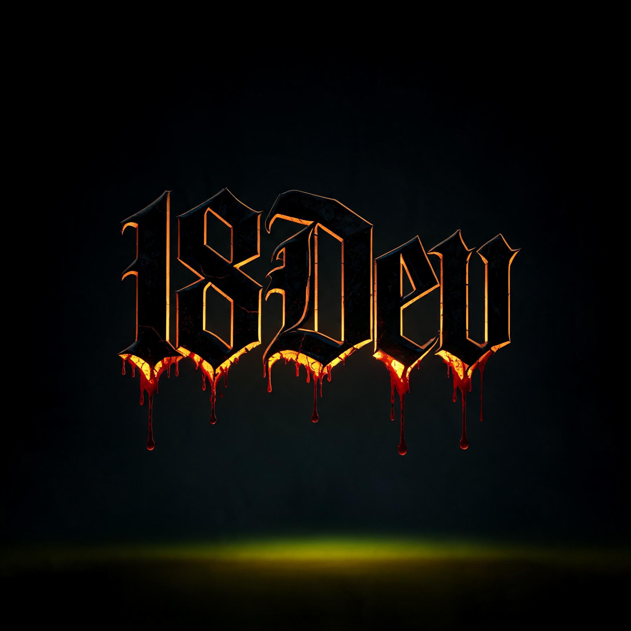 "18Dev" — Horror text effect