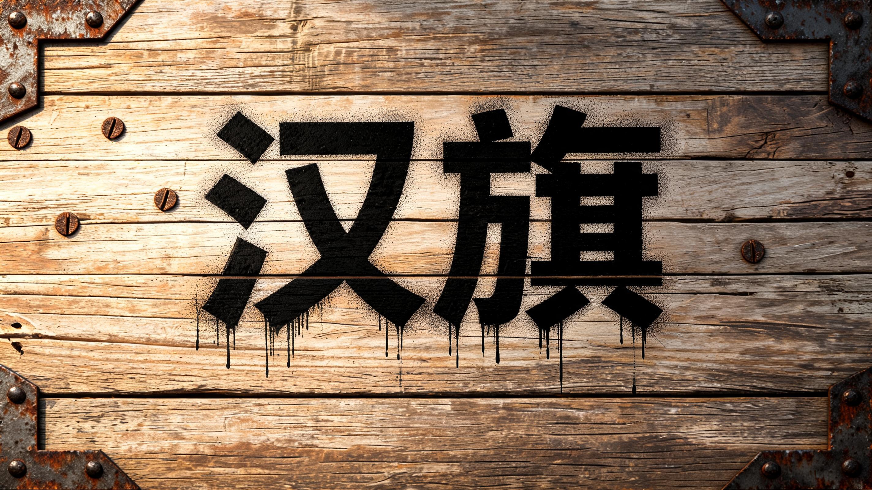 "汉旗" — Stencil | AI Text Effect Generator
